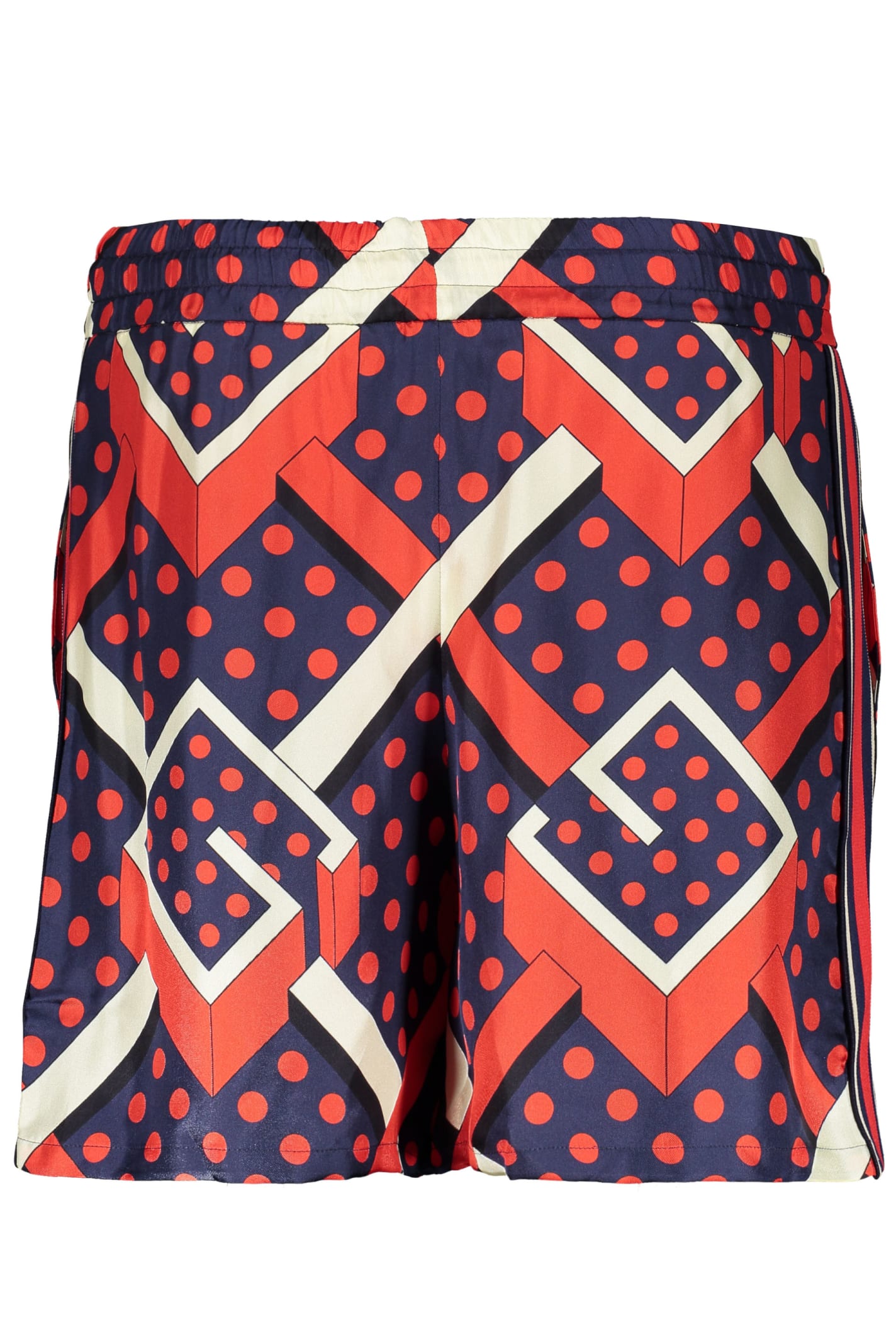 Shop Gucci Silk Shorts In Multicolor