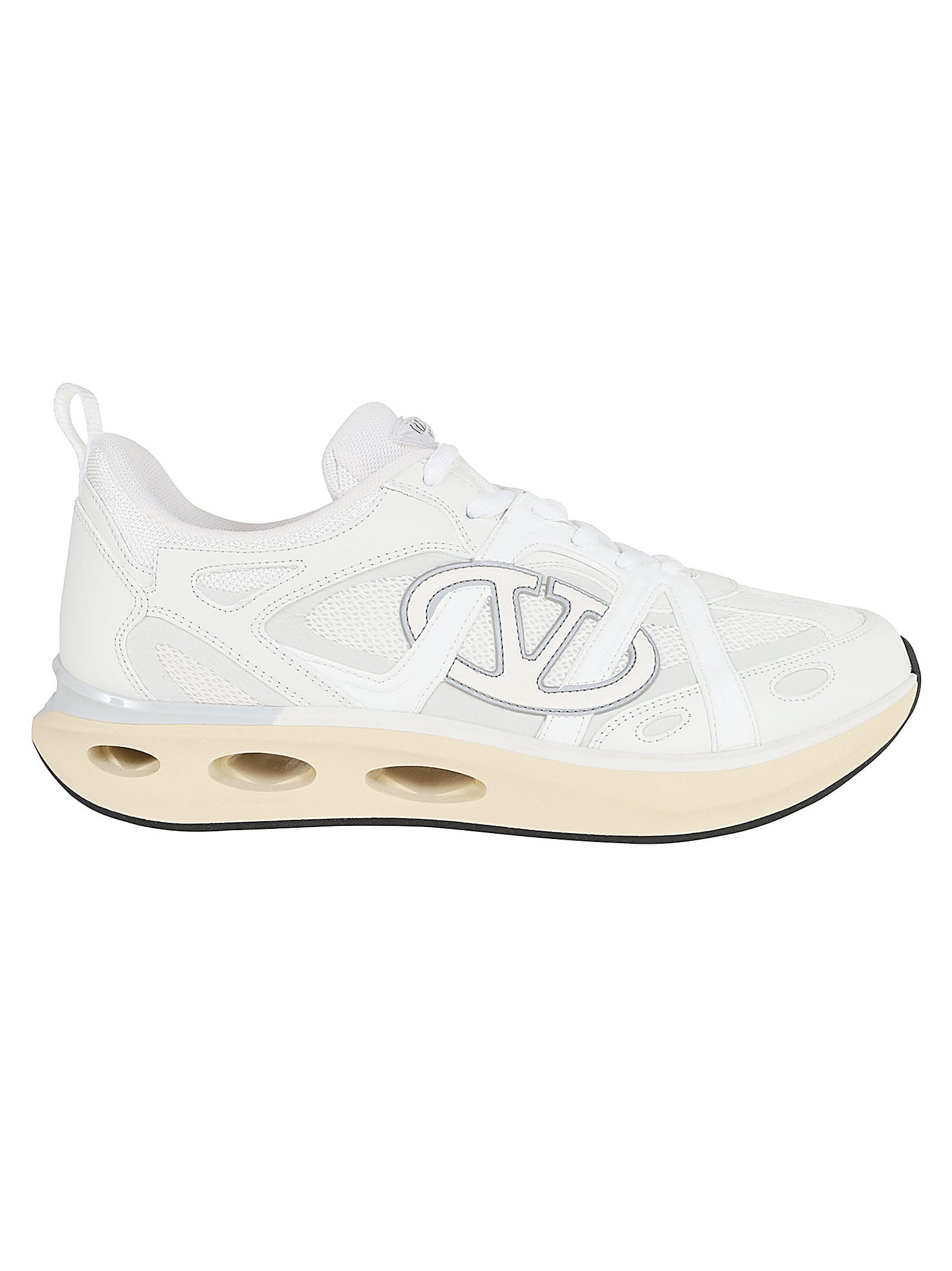 Shop Valentino Sneaker Vlogo Easyjog In Zgz Bianco Bian Ivory P.grey Iv Bia L.gr Ne