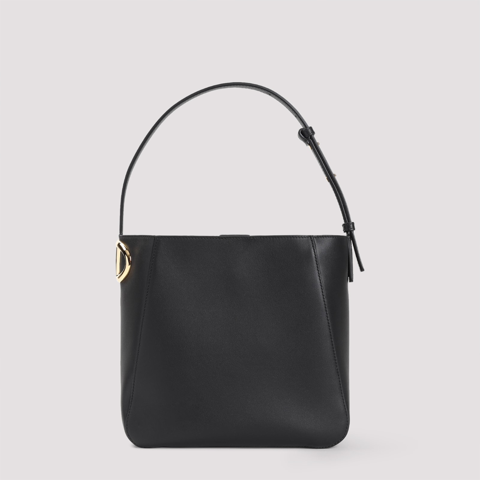 Shop Valentino V Logo Side Bucket Bag In No Nero