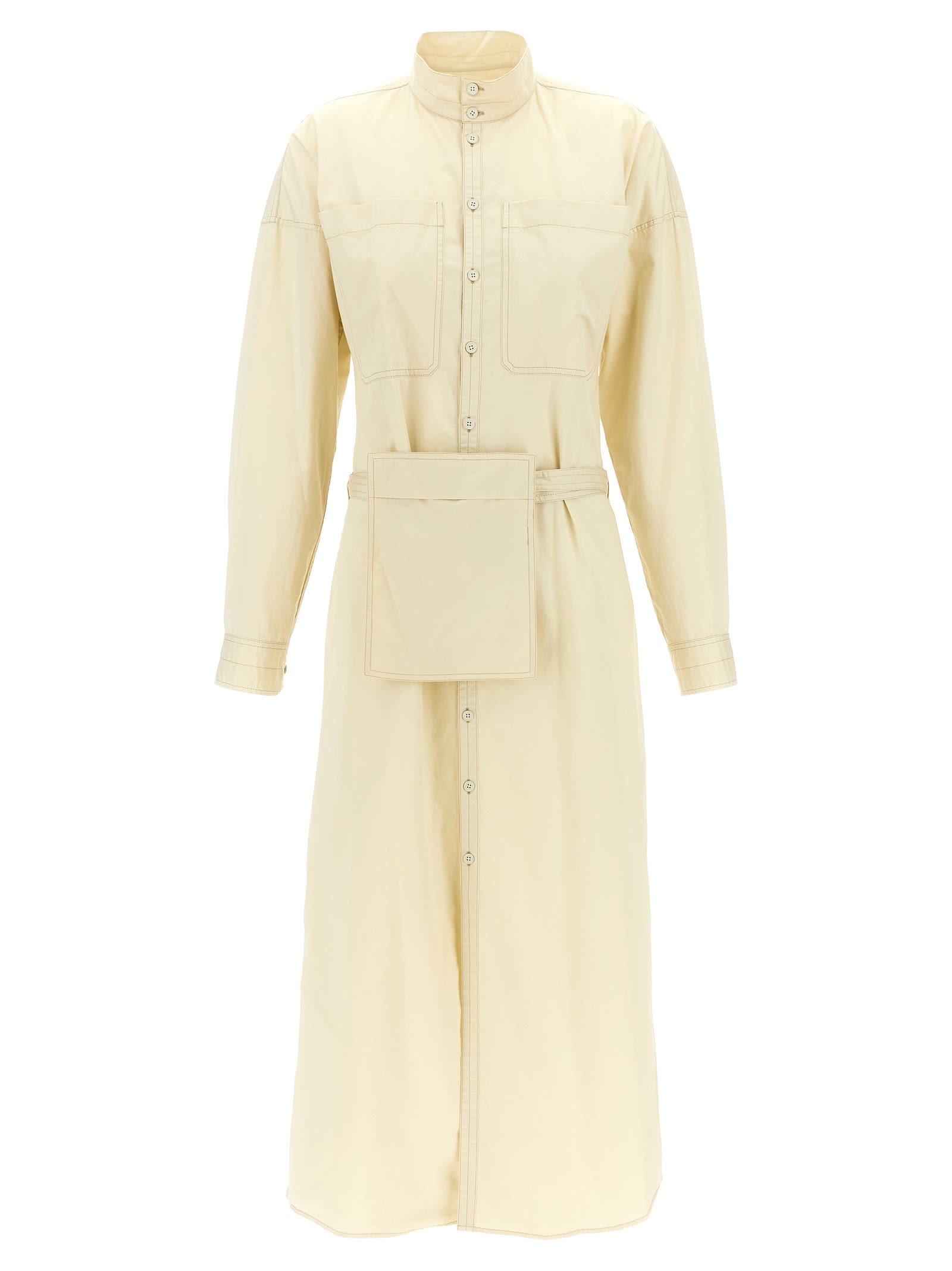 Lemaire Women Cotton Dress In Yellow