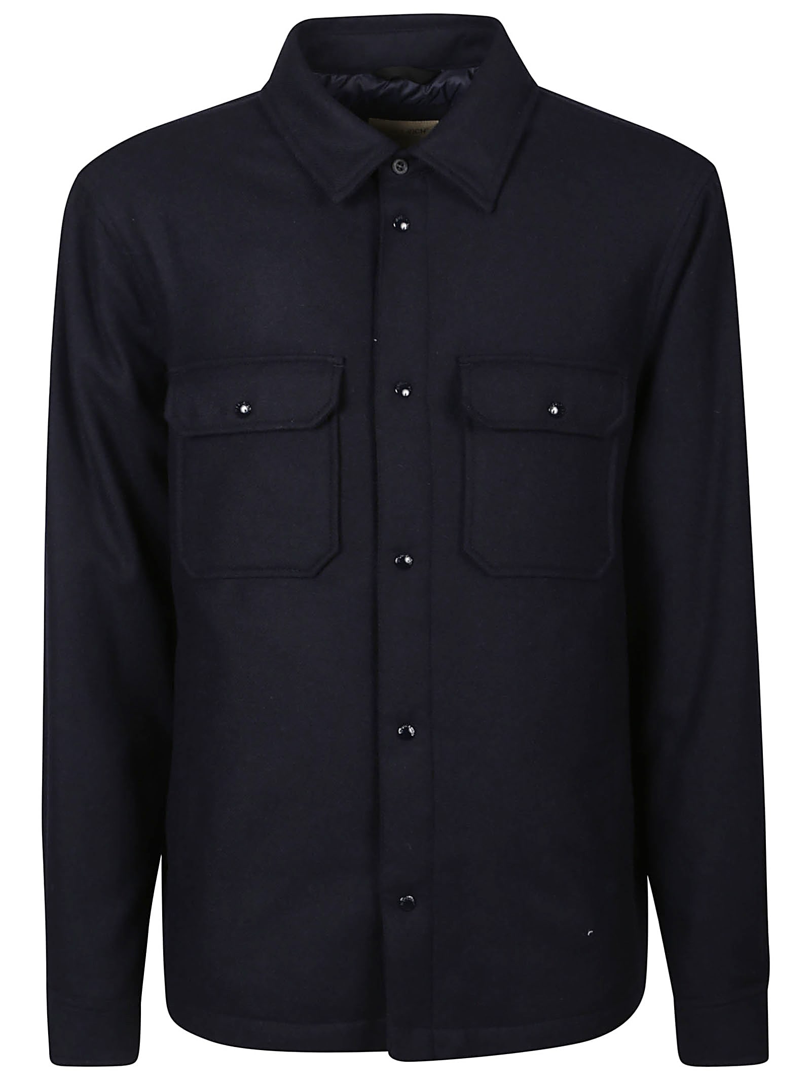 Shop Woolrich Alaskan Wool Overshirt Jacket In Melton Blue