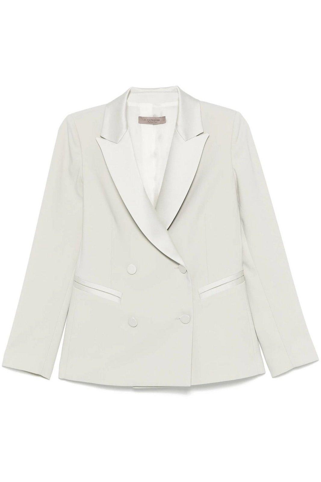 D. Exterior Double-breasted Blazer Jacket