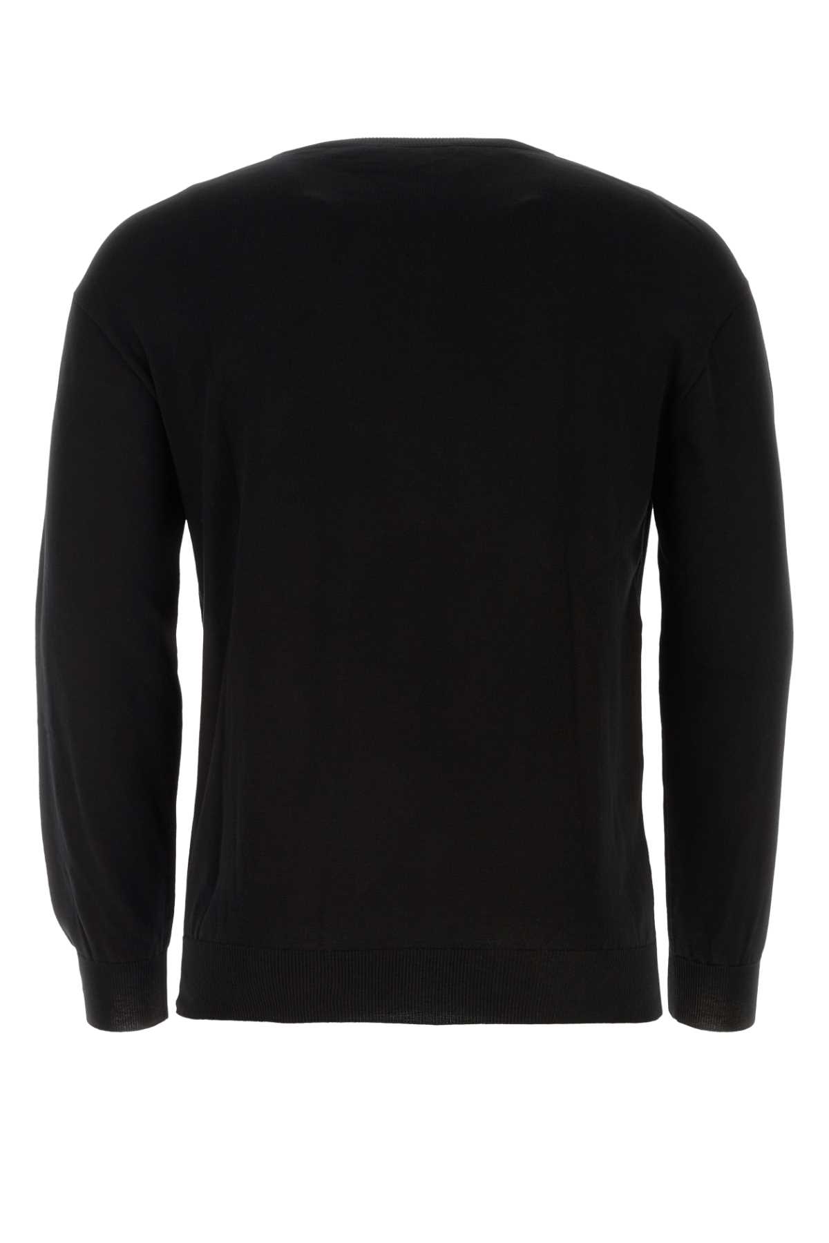 Moschino Black Cotton Sweater In 0555