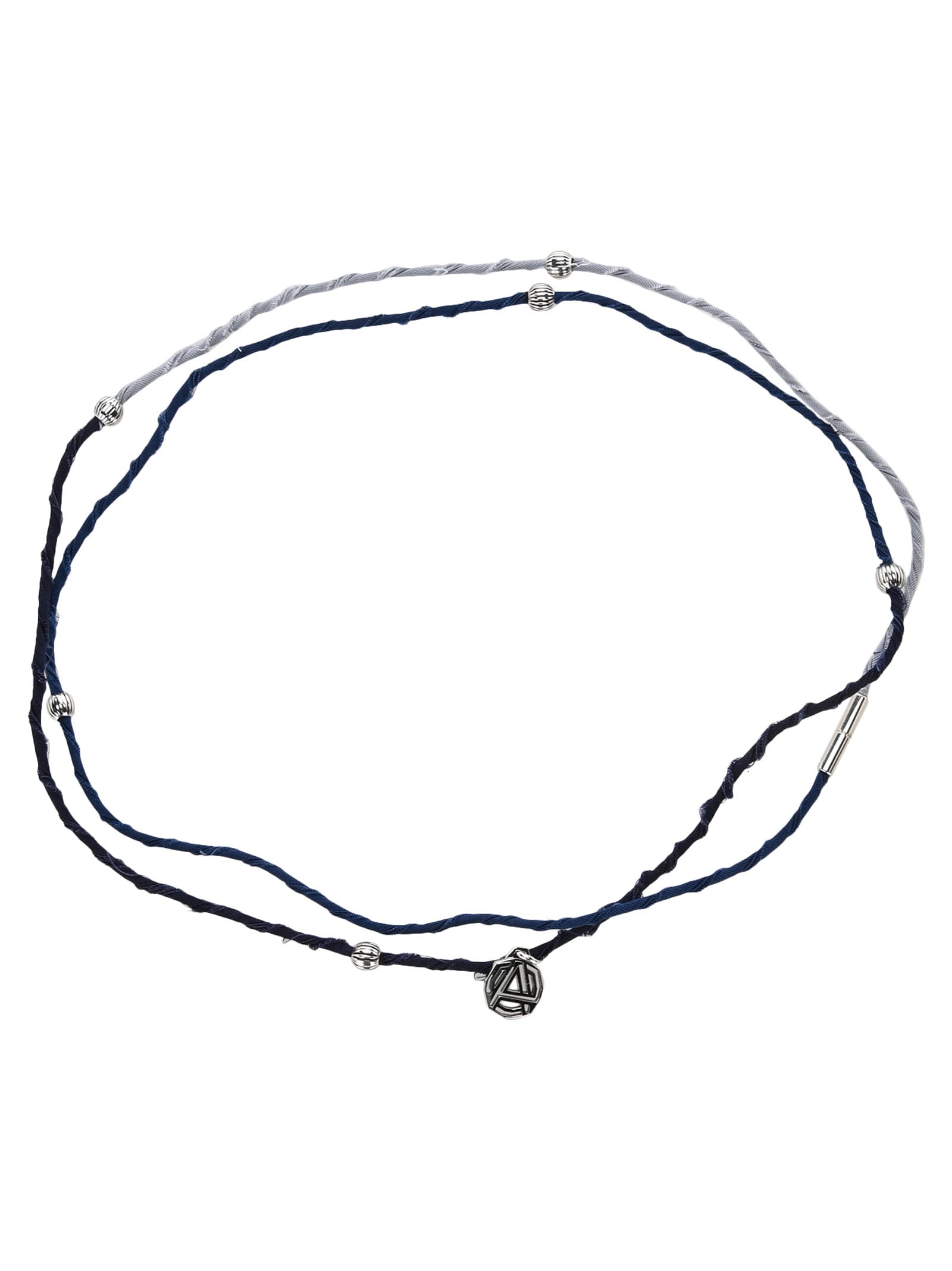 AMBUSH Emblem Charm Braided Necklace
