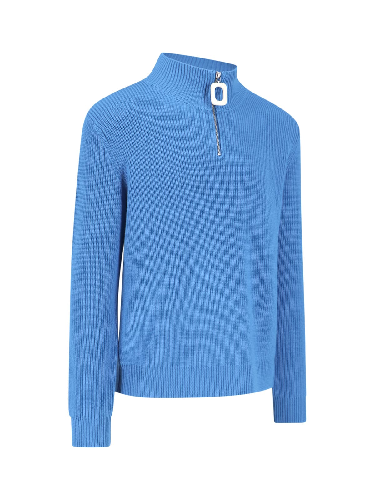 Shop Jw Anderson High Neck Sweater In Light Blue