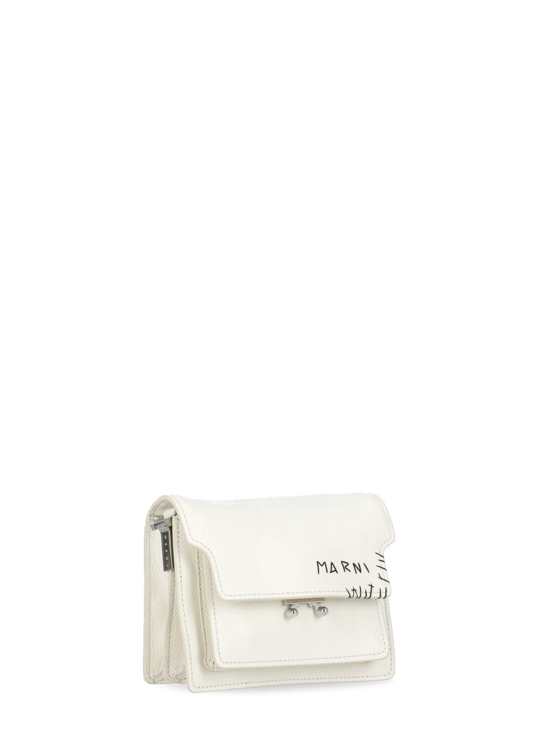 Shop Marni Bag With Logo In Ivory