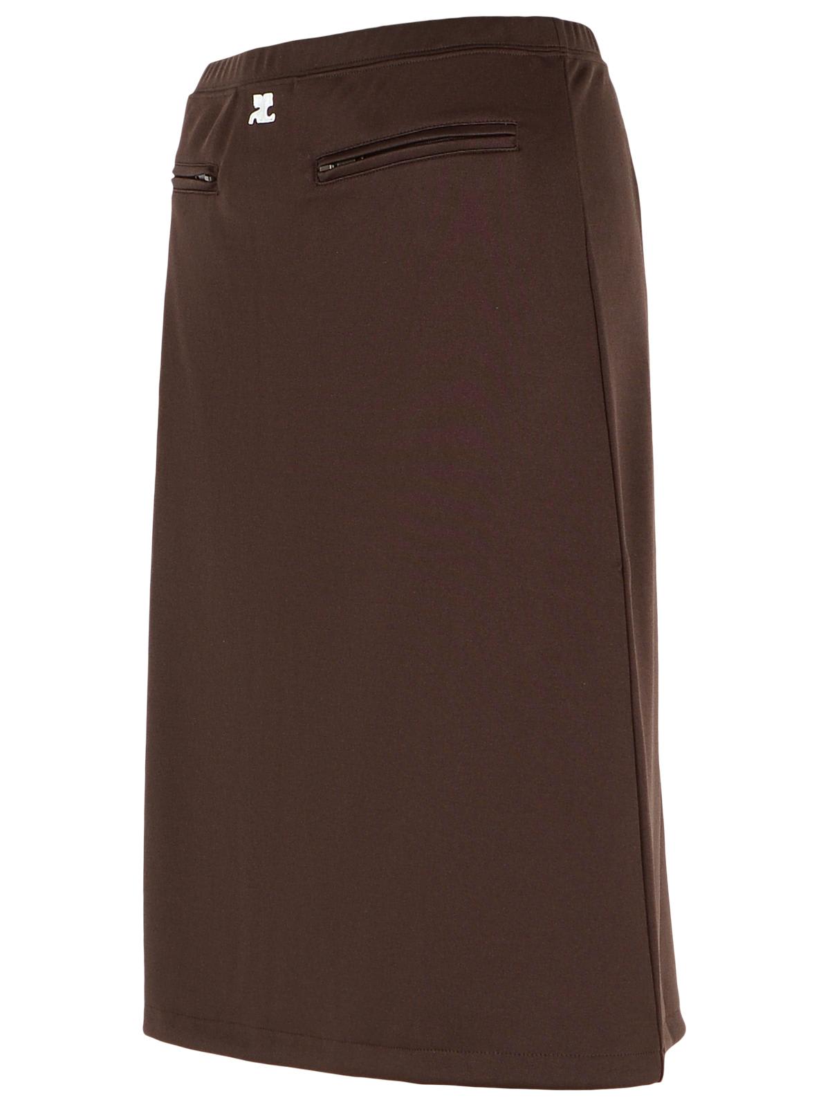 Courrèges A-line Shape Skirt Zip Pockets In Black