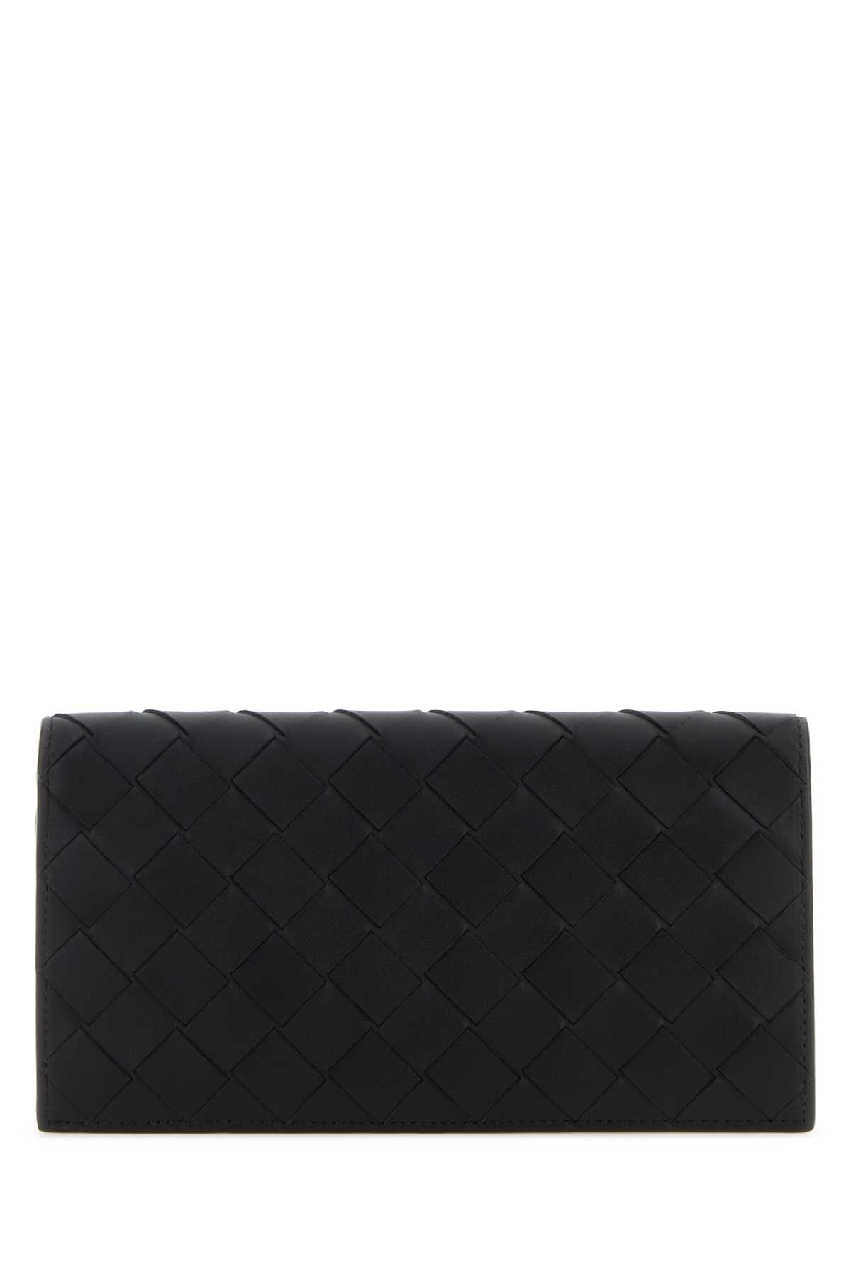 Shop Bottega Veneta Black Leather Wallet In Blk