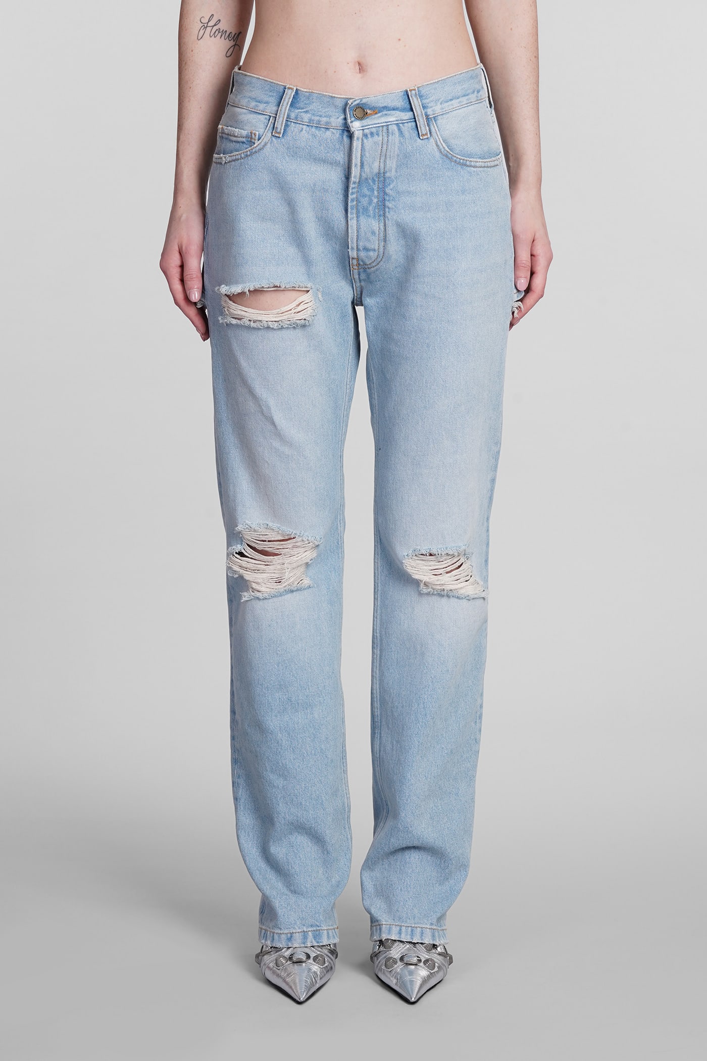 Shop Darkpark Naomi Jeans In Blue Cotton