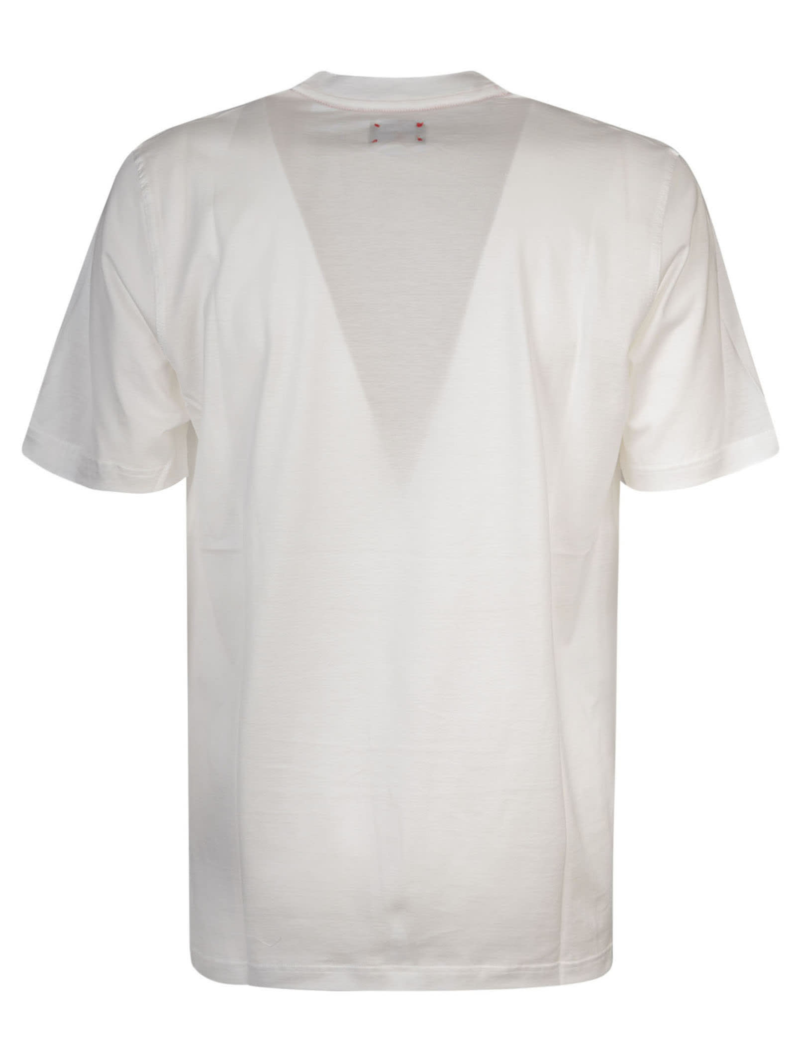Shop Kiton Chest Logo Regular T-shirt In White