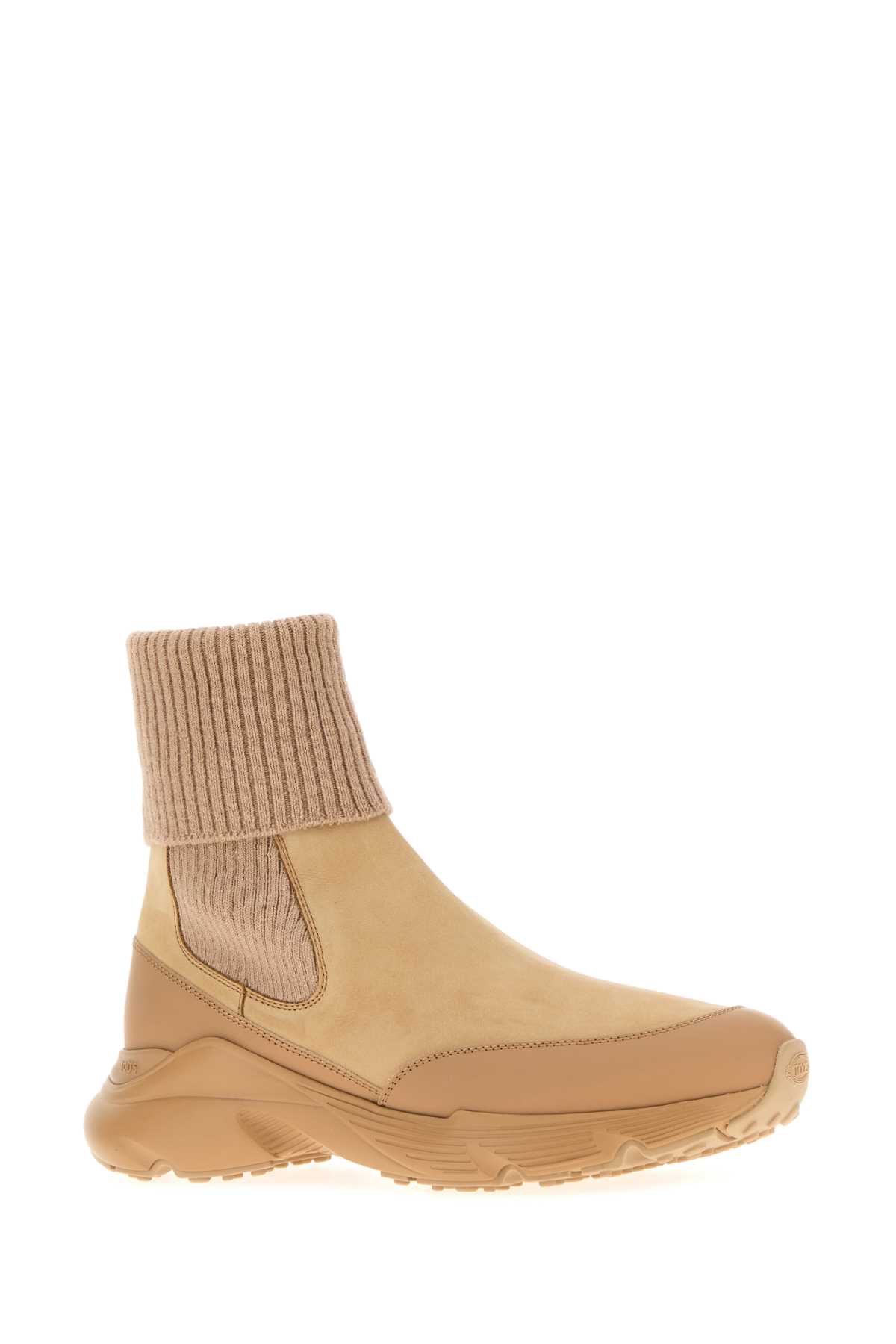 Tod's Contrasting Material Sneakers In Neutral