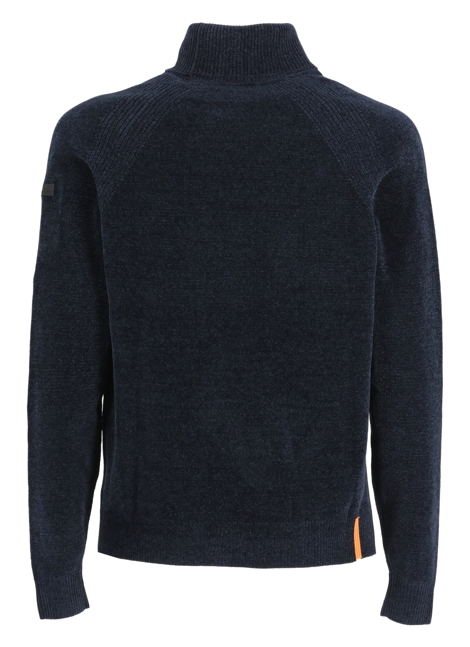 Shop Rrd - Roberto Ricci Design Velvet Turtleneck Sweater In Blue