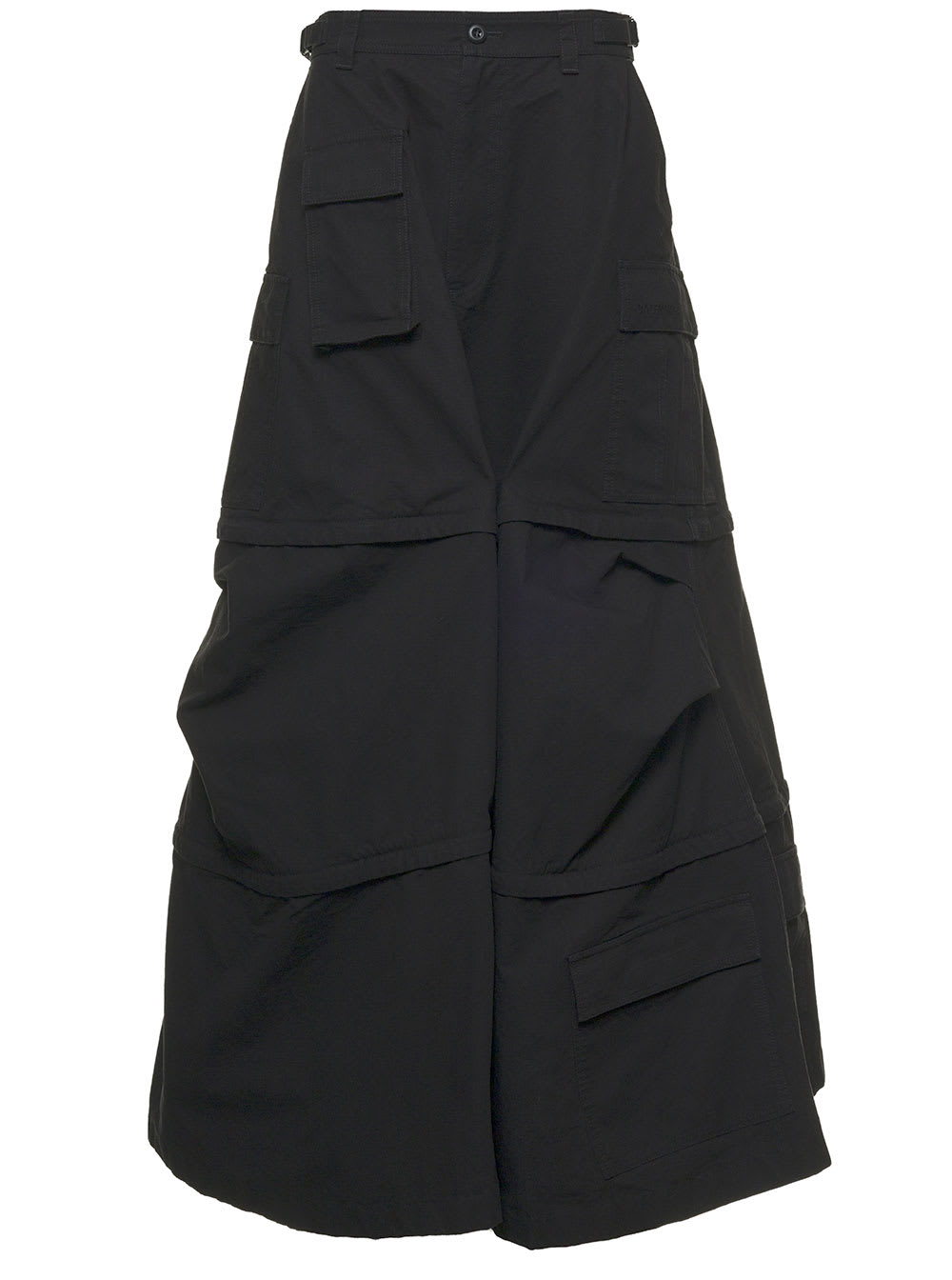 Balenciaga Maxi Cotton Cargo Skirt With Pockets