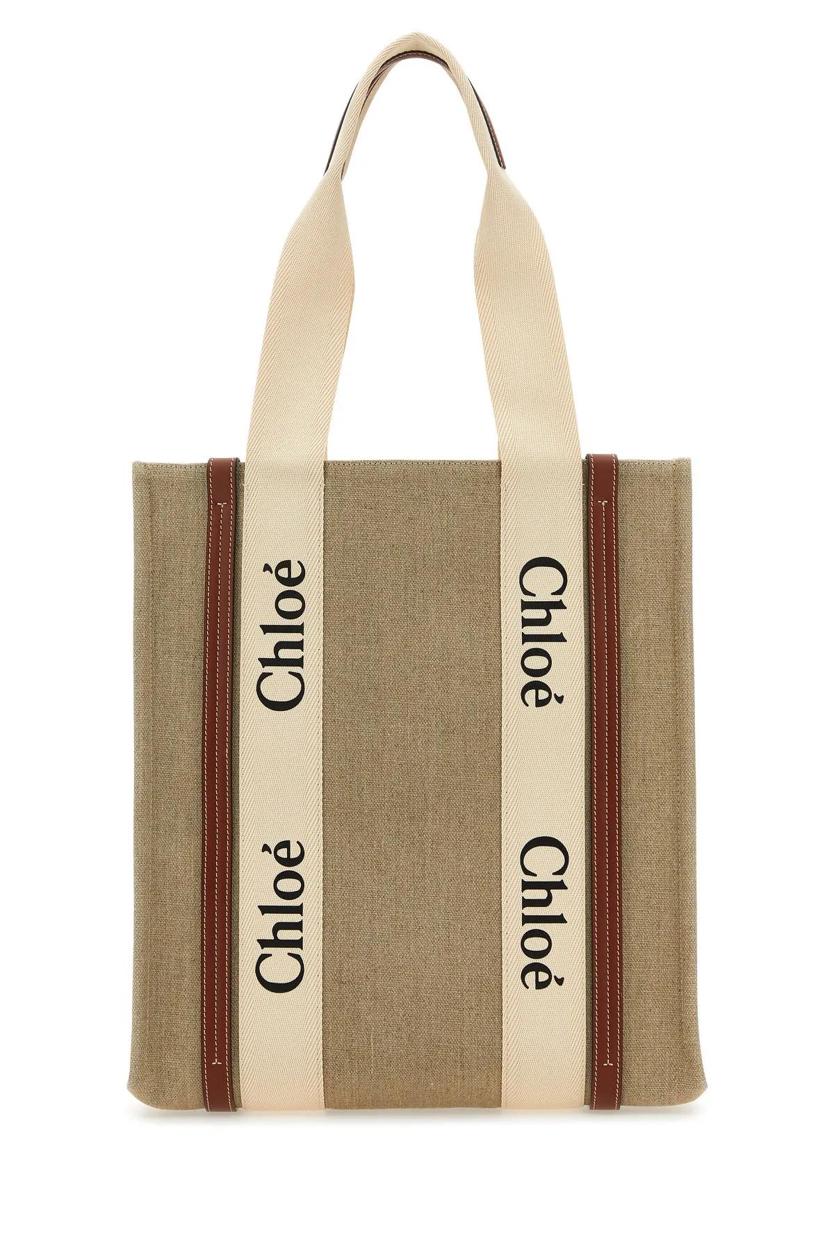 Chloé Multicolor Fabric Woody Shopping Bag