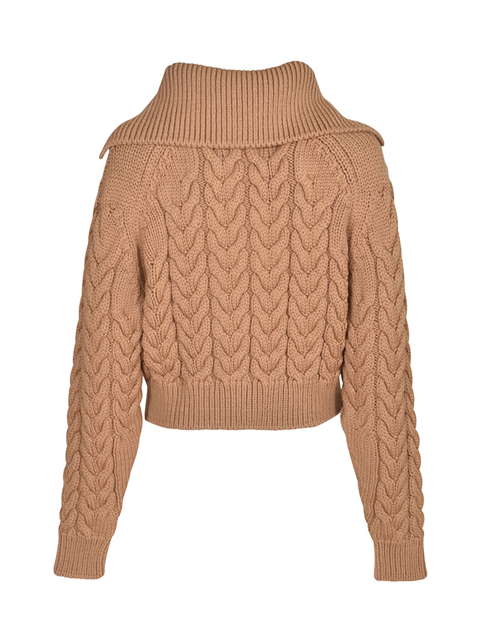 Shop Patou Sailor Cable Jumper In Chestnut