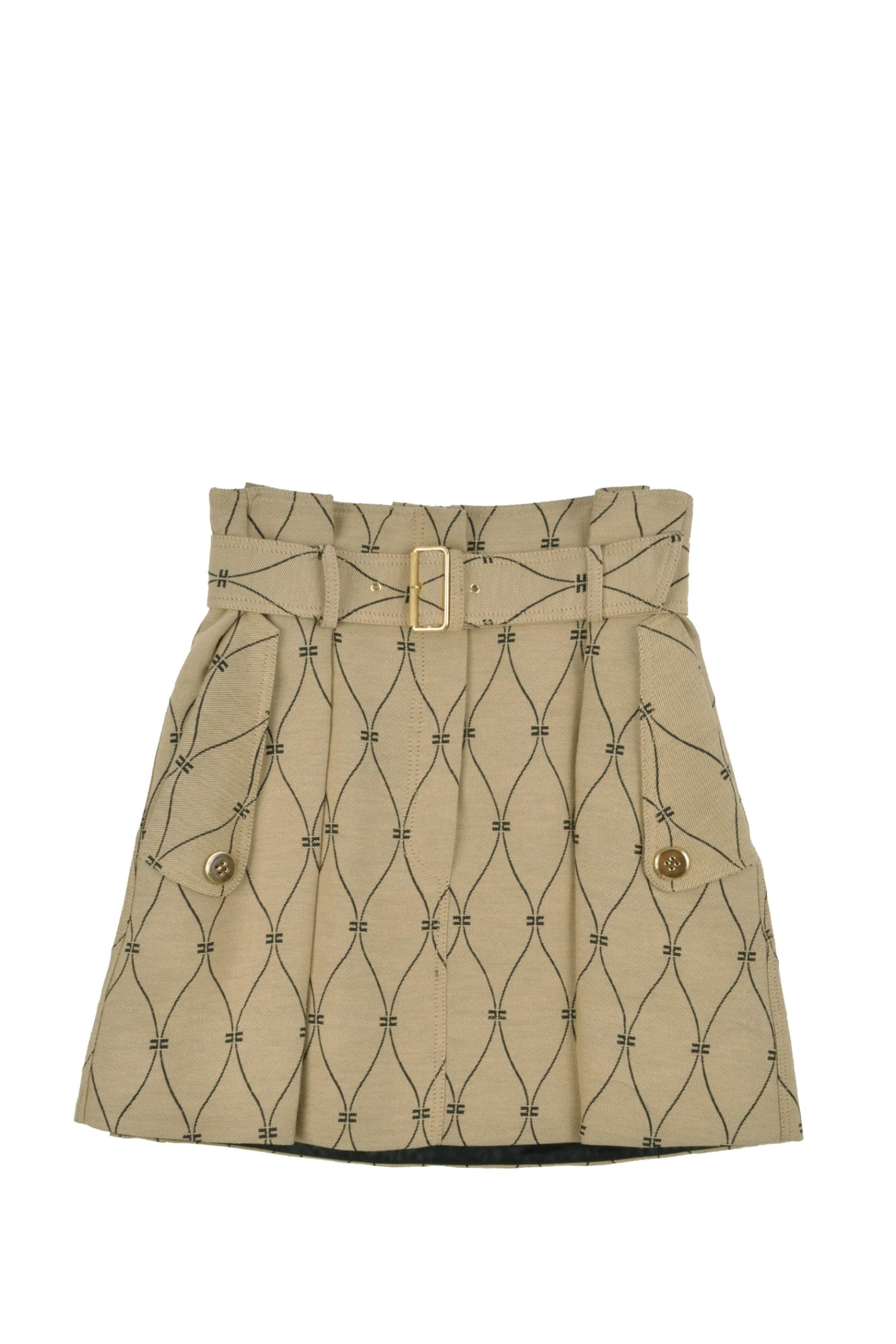Elisabetta Franchi Cotton Mini Skirt