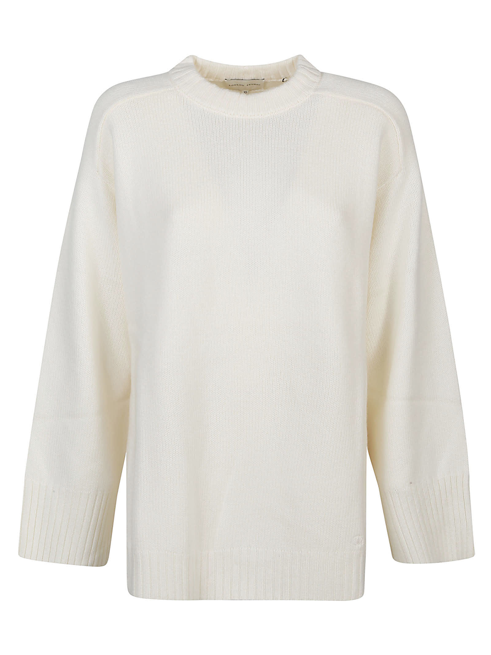 LOULOU STUDIO SAFI ROUND NECK SWEATER