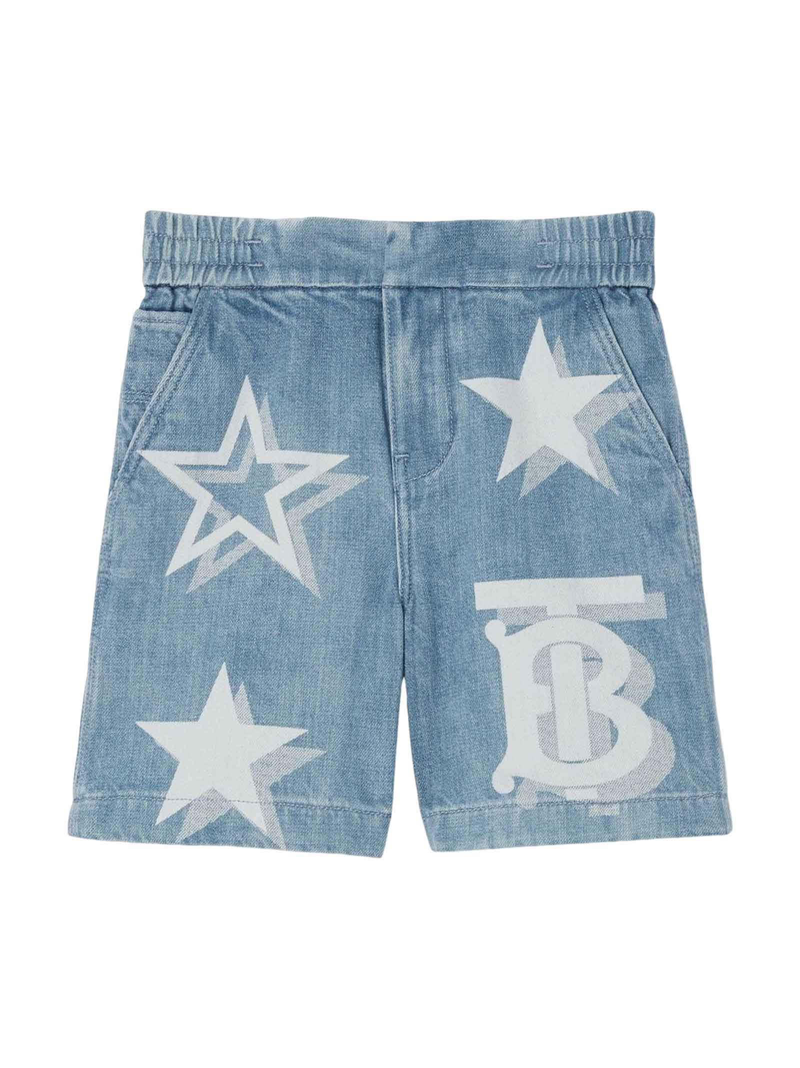 Burberry Kids' Blue Denim Bermuda Shorts Boy
