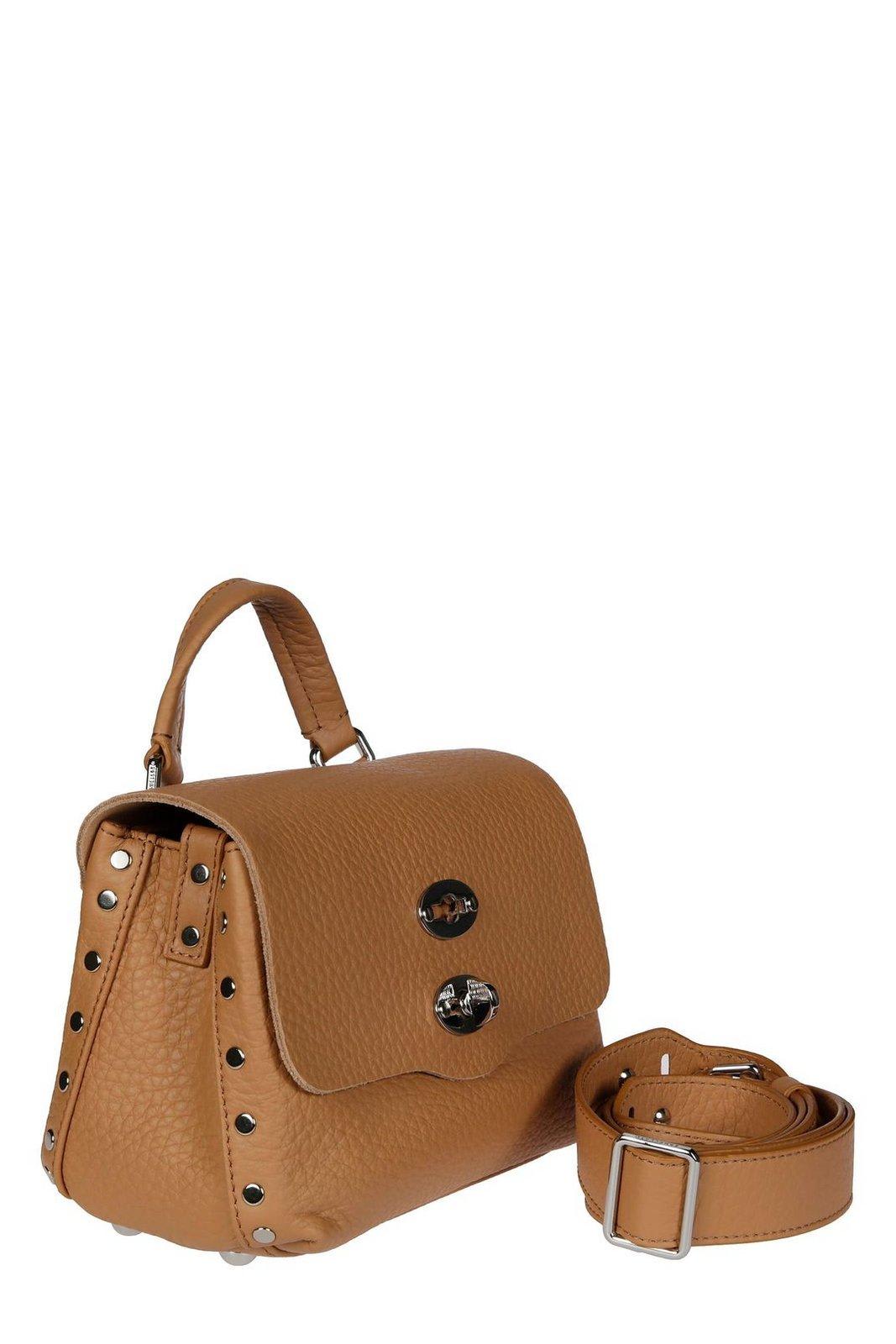 Zanellato Postina Twist-lock Small Messenger Bag In Brown