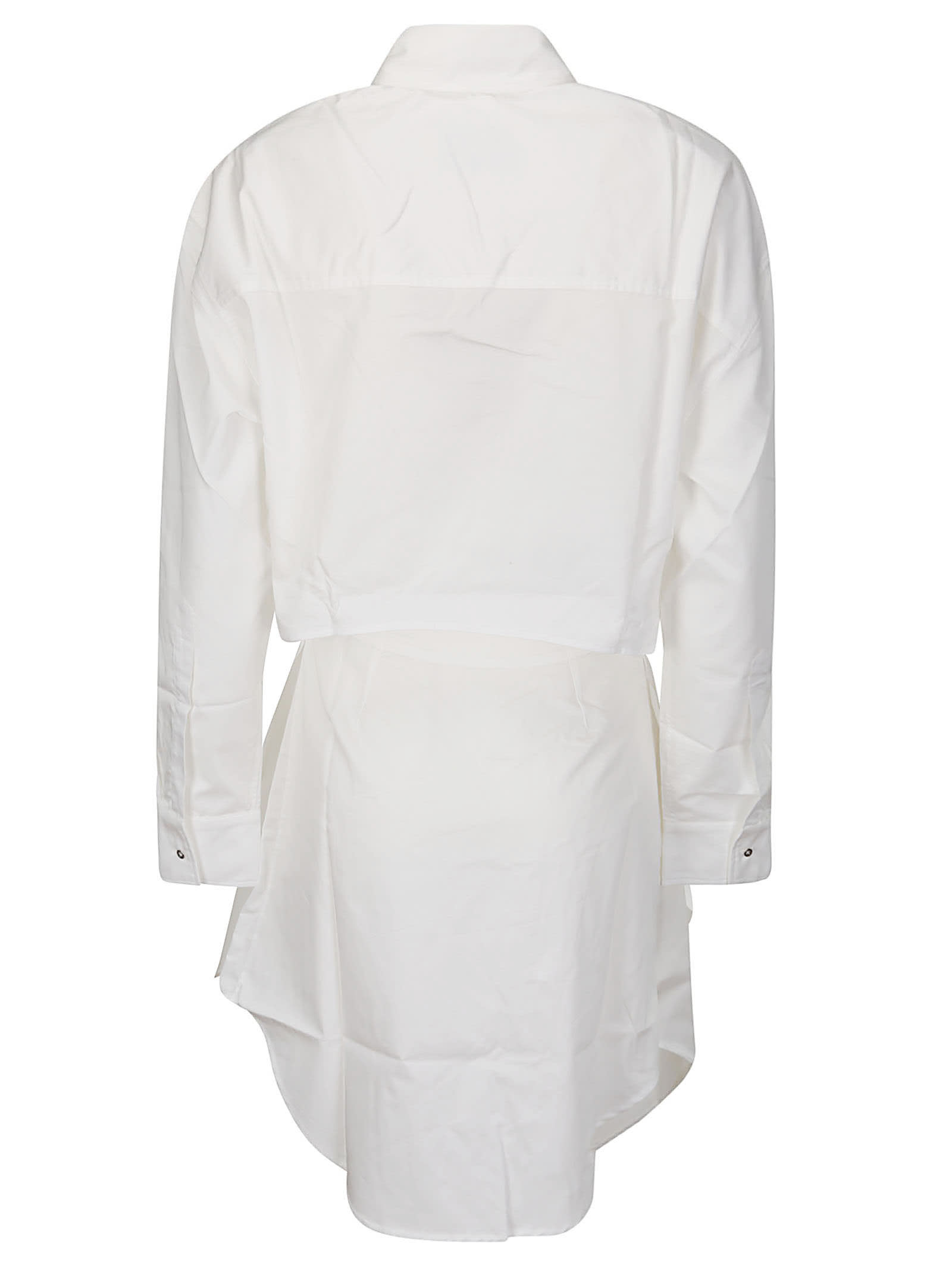 Shop Marques' Almeida Draped Wrap Shirt Dress In White