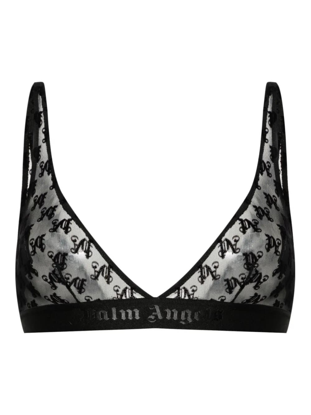 Black Bra With Monogram