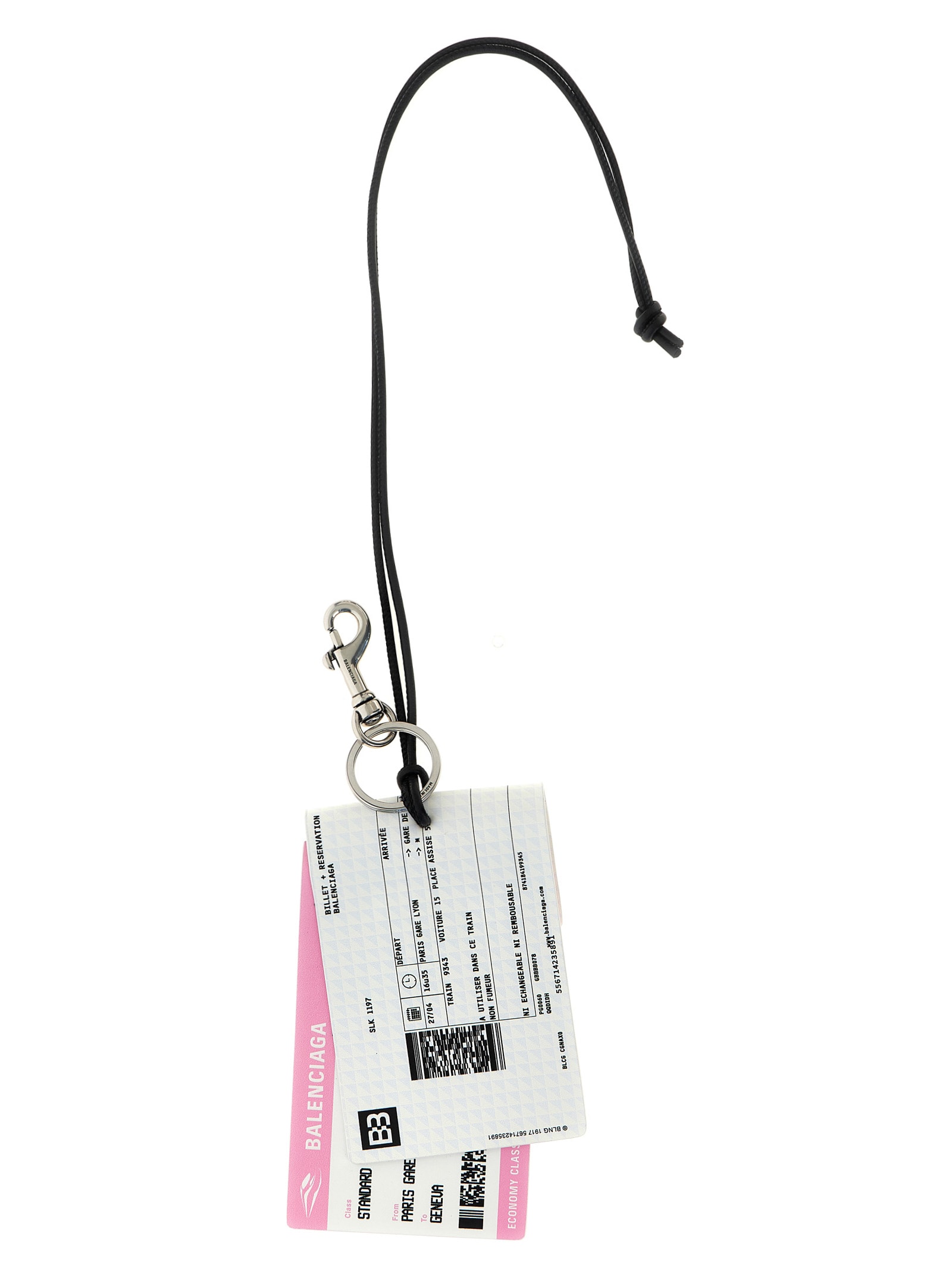 Balenciaga Train Ticket Keyring