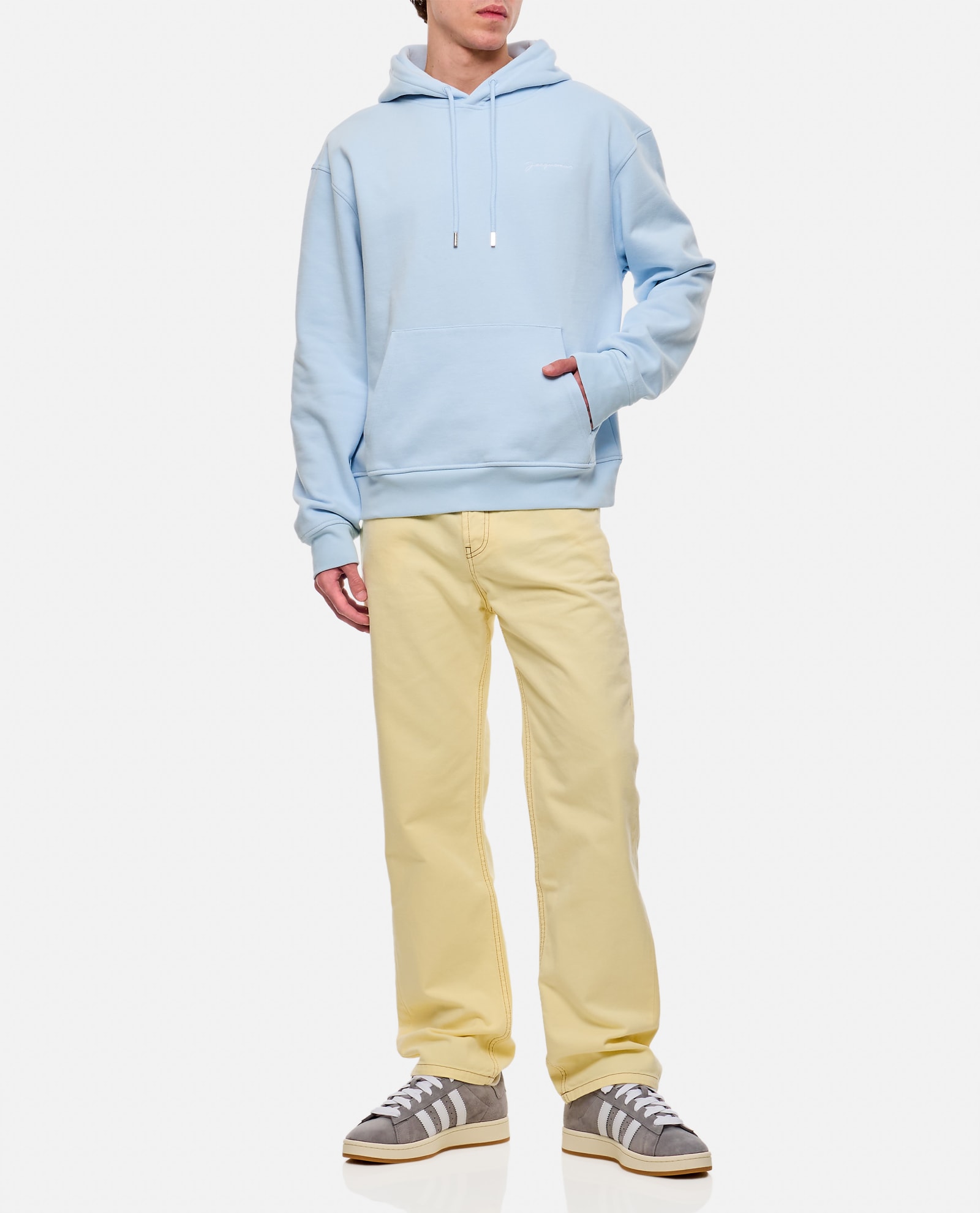 Shop Jacquemus Brode Cotton Sweatshirt In Blue