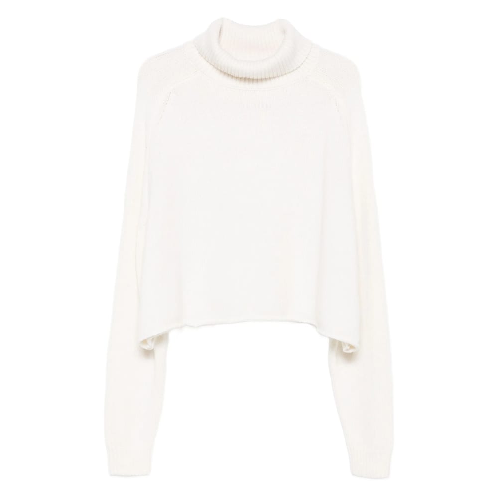 Lisa Yang Turtleneck Cropped Sweater In Neutral