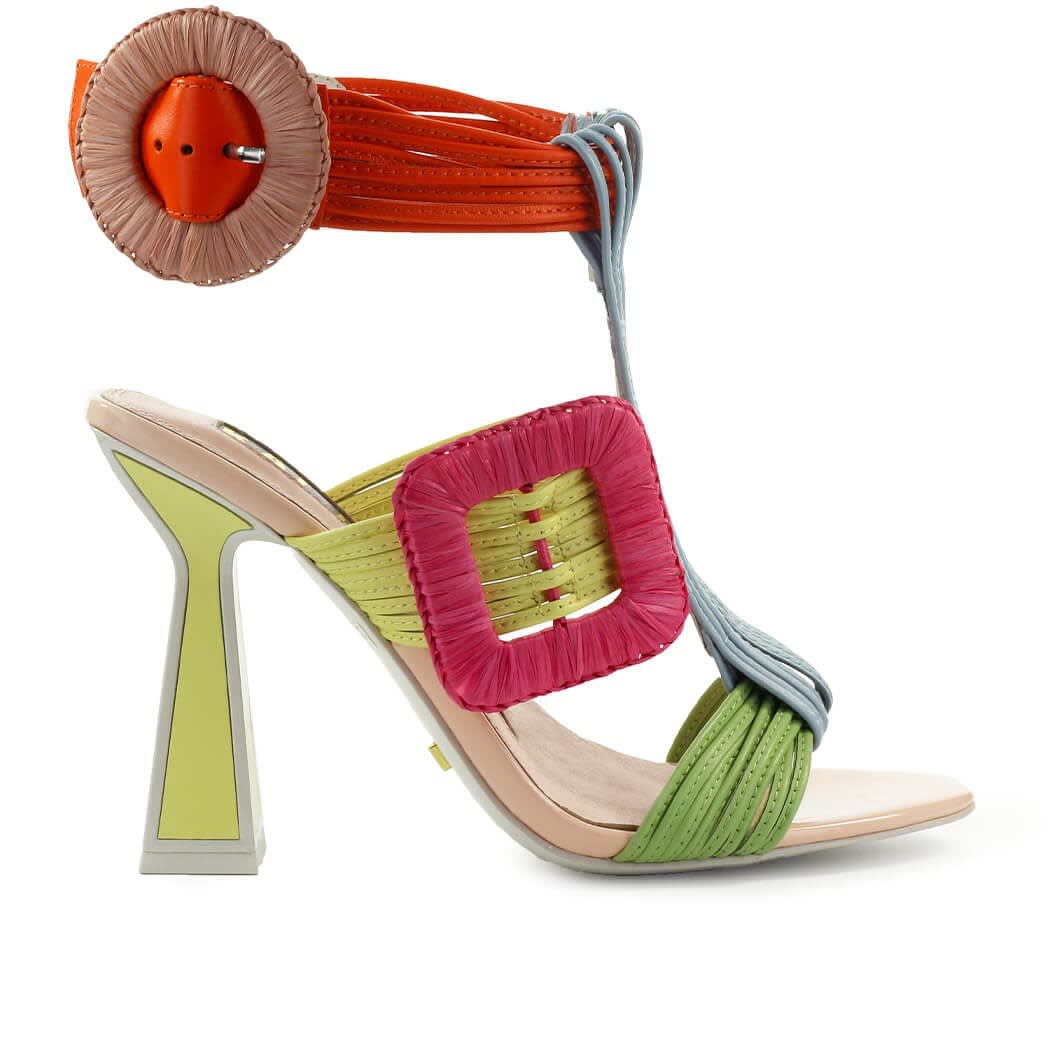 Kat Maconie Deliz Hourglass Multicolor Heeled Sandal