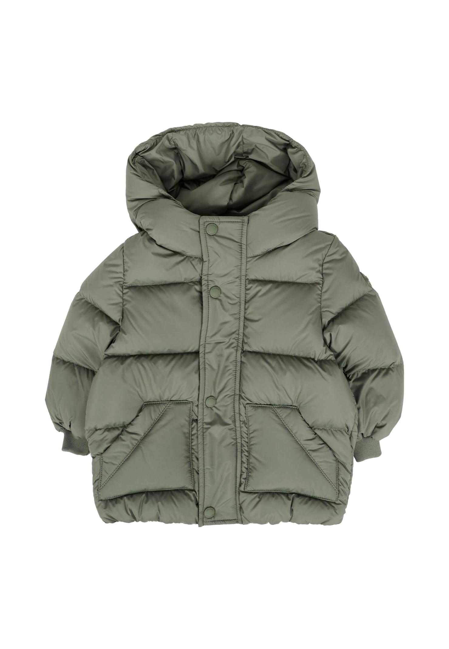 Colmar Green Down Jacket For Baby Boy With Logo In Green