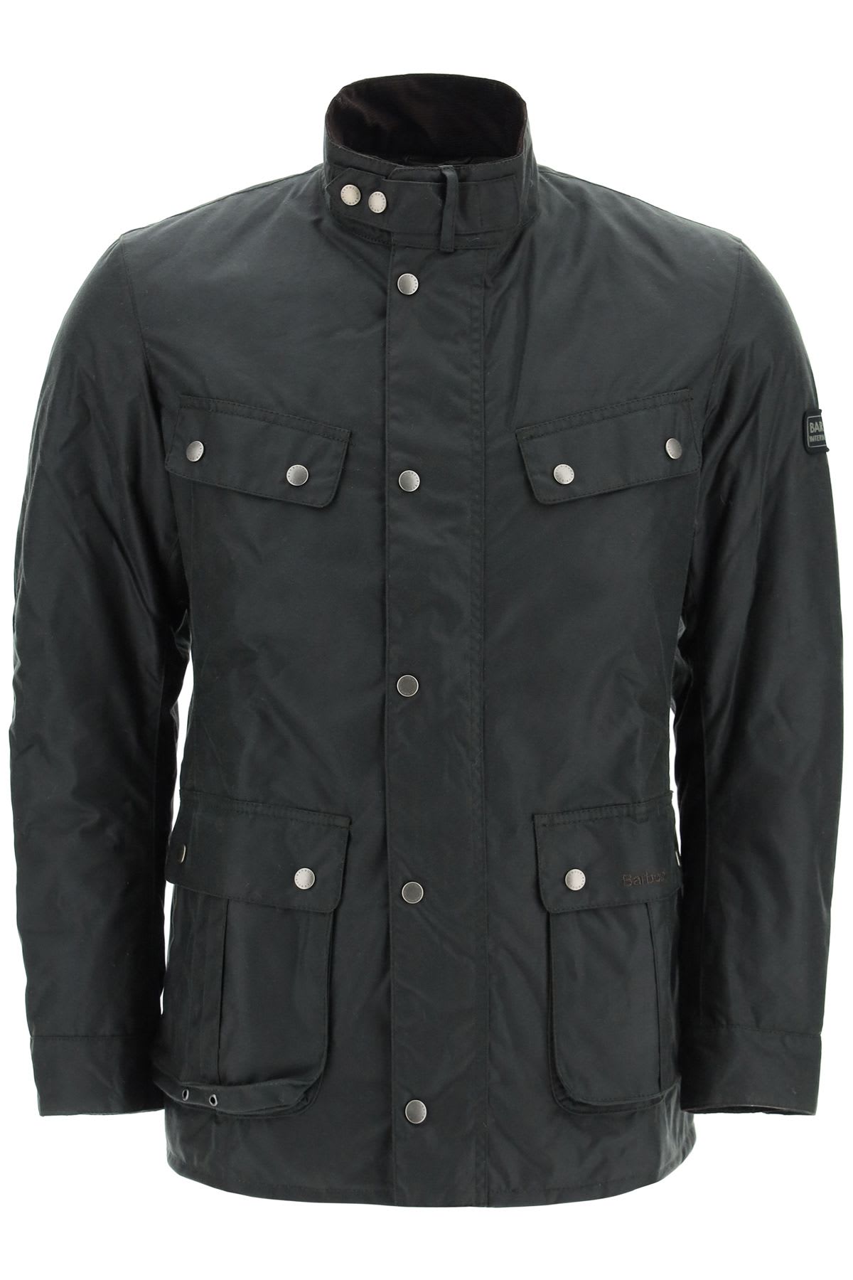 Barbour Duke Jacket In Waxed Cotton In Black