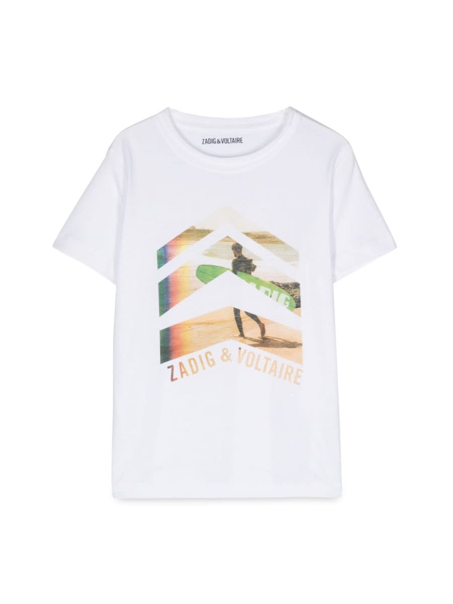 Shop Zadig &amp; Voltaire Tee Shirt In White
