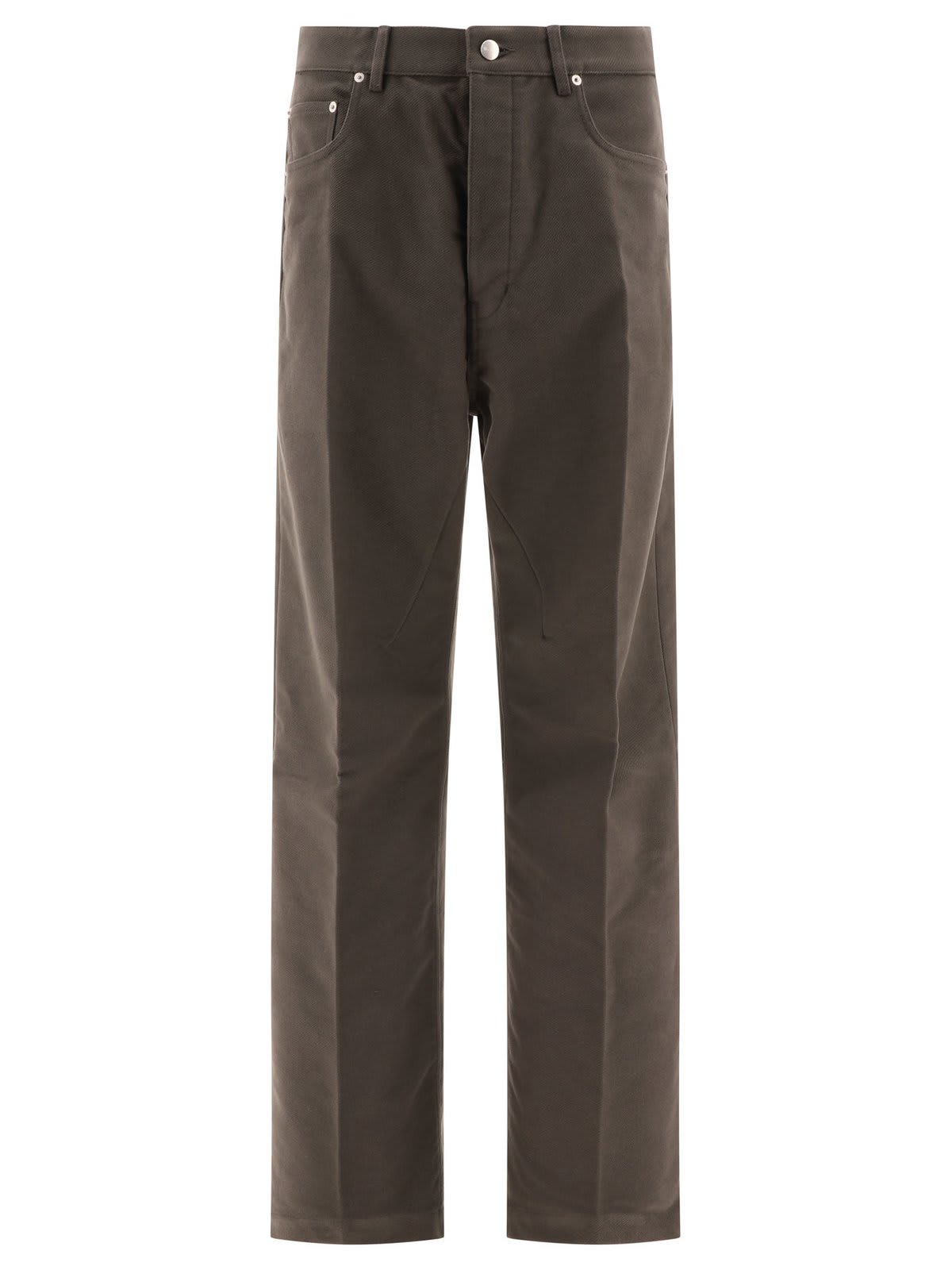 Shop Rick Owens Geth Straight Leg Jeans In Grey