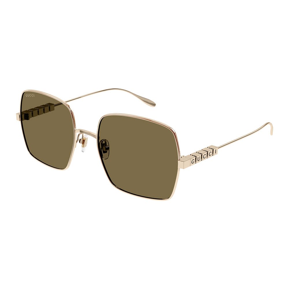 Gucci Sunglasses In Oro/marrone