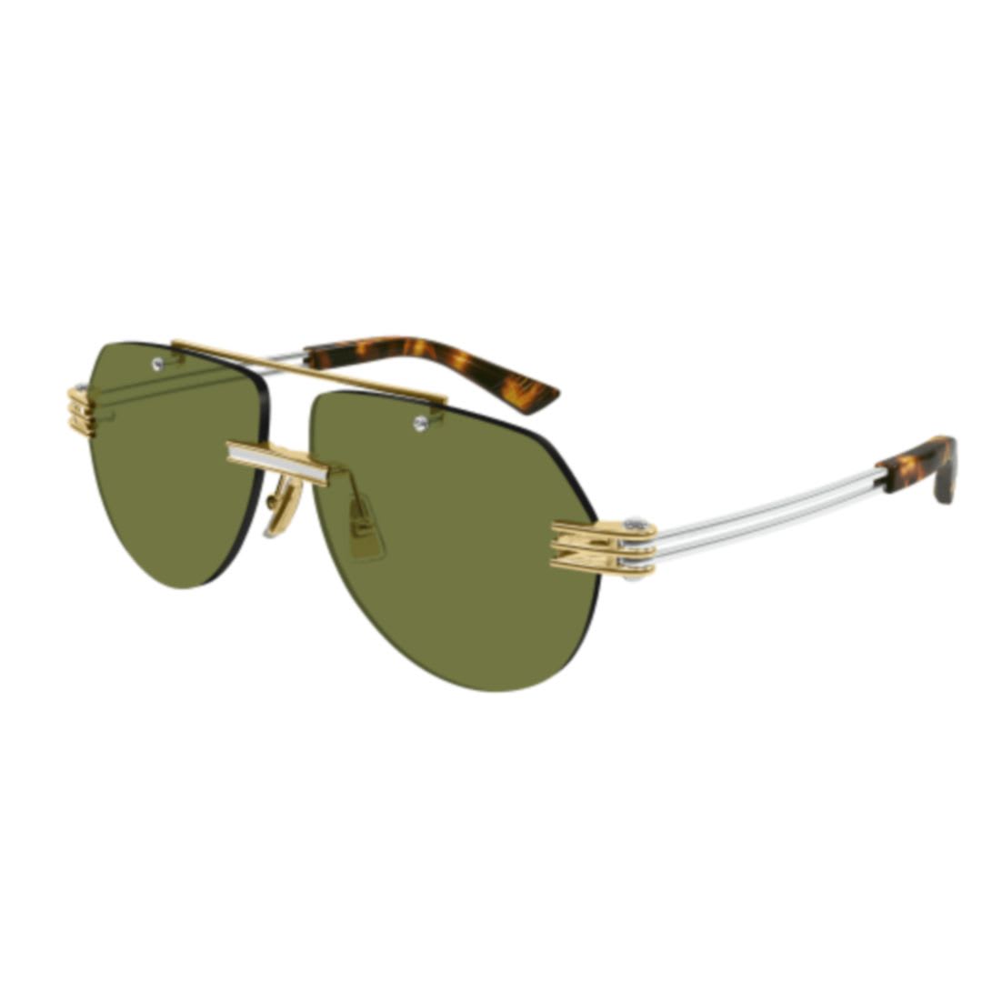 Bottega Veneta Bv1342s-003 Gold-silver-green In Green