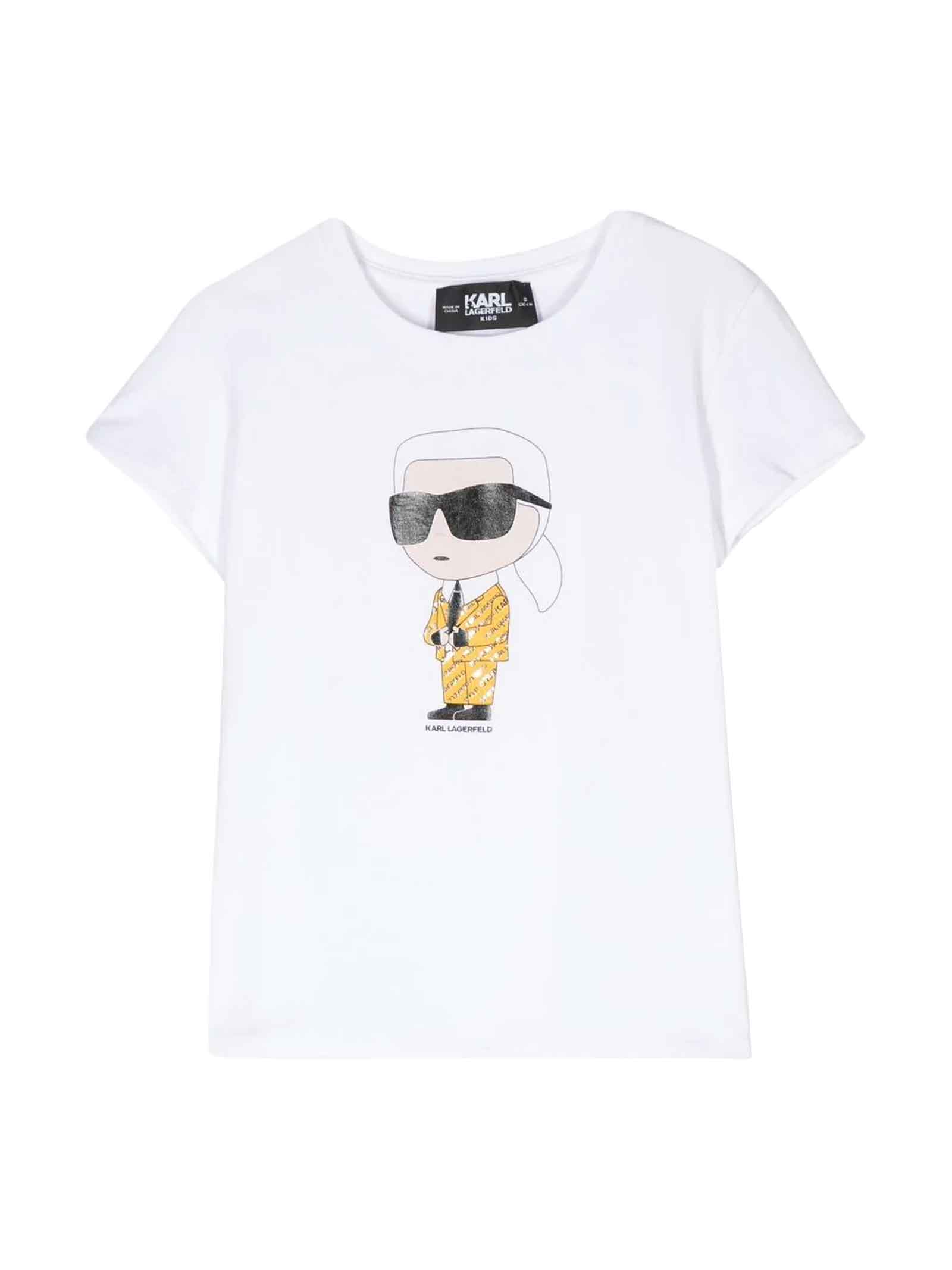 Karl Lagerfeld Teen Girls White New Ikonik Karl T-shirt