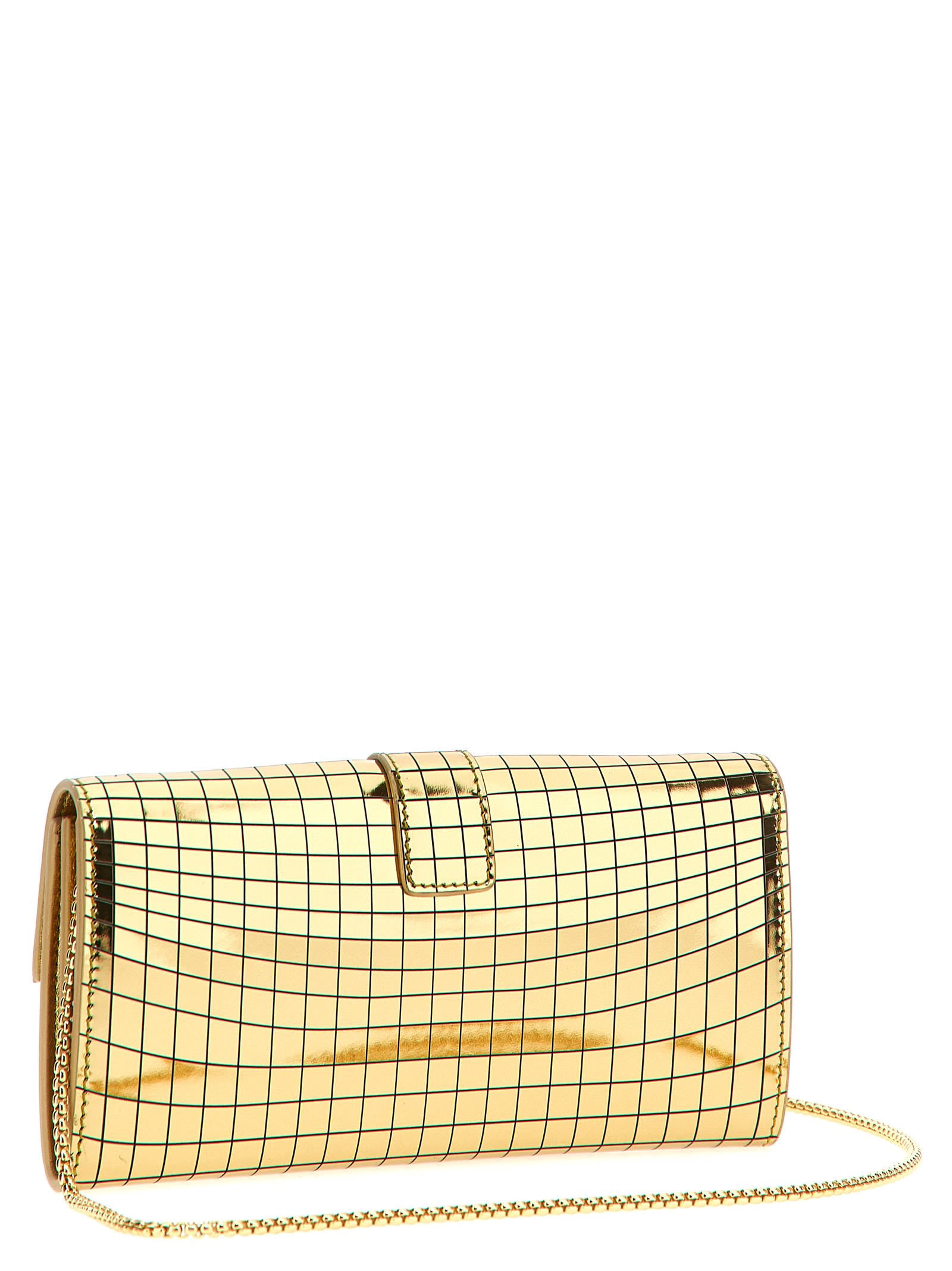 Ferragamo Lux Gold Wallet On Chain In Gold