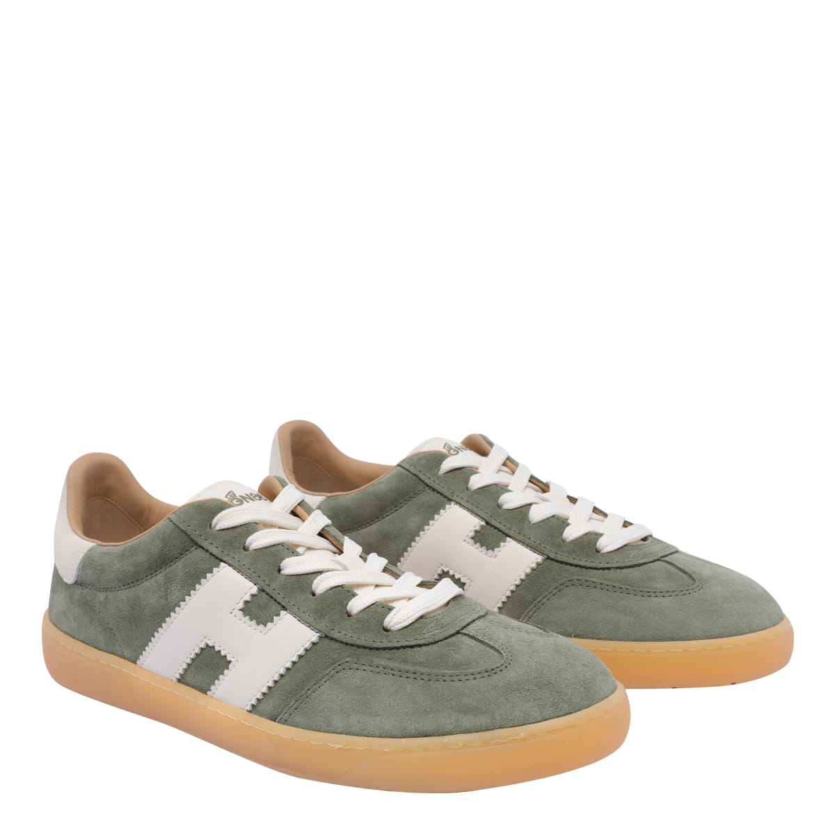 Hogan Cool Low-top Suede Sneakers In Green