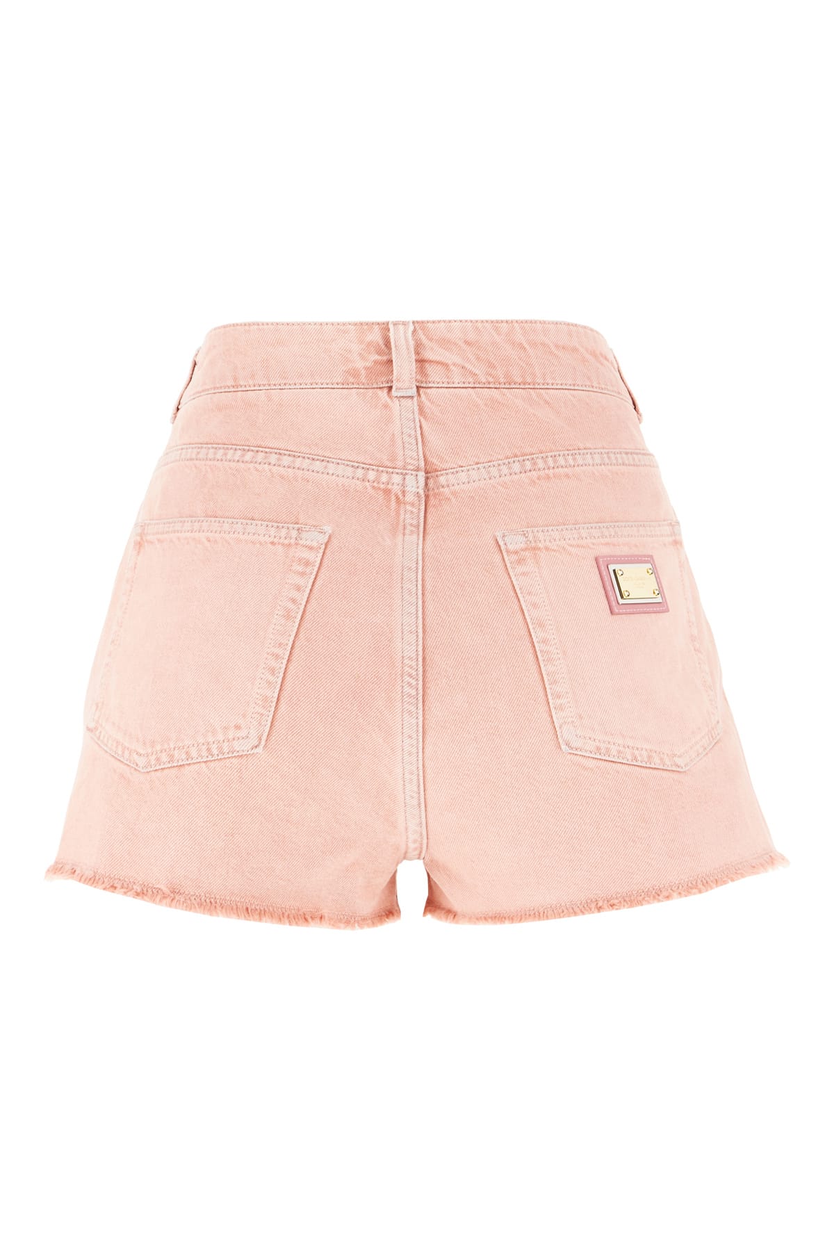 Dolce & Gabbana Pink Denim Shorts In Combined Colour