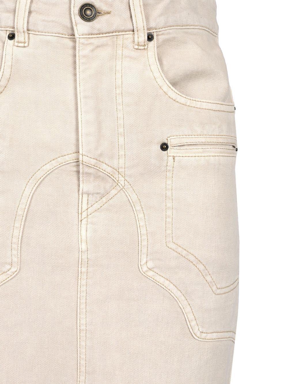 Isabel Marant Wide-leg Beryl Jeans In Ecru In Beige