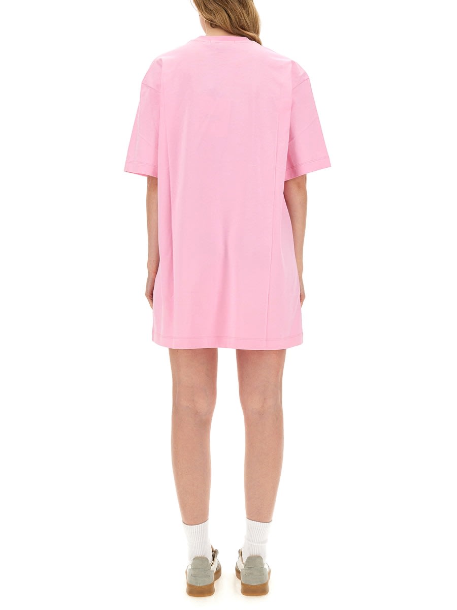 Shop Msgm T-shirt Dress In Pink