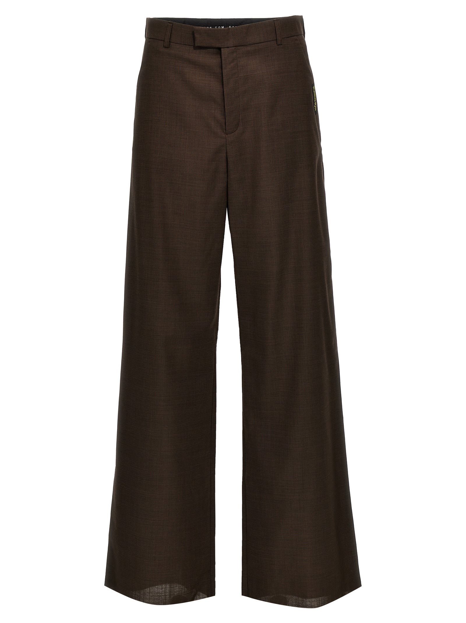 Shop Martine Rose Houndstooth Trousers In Brown