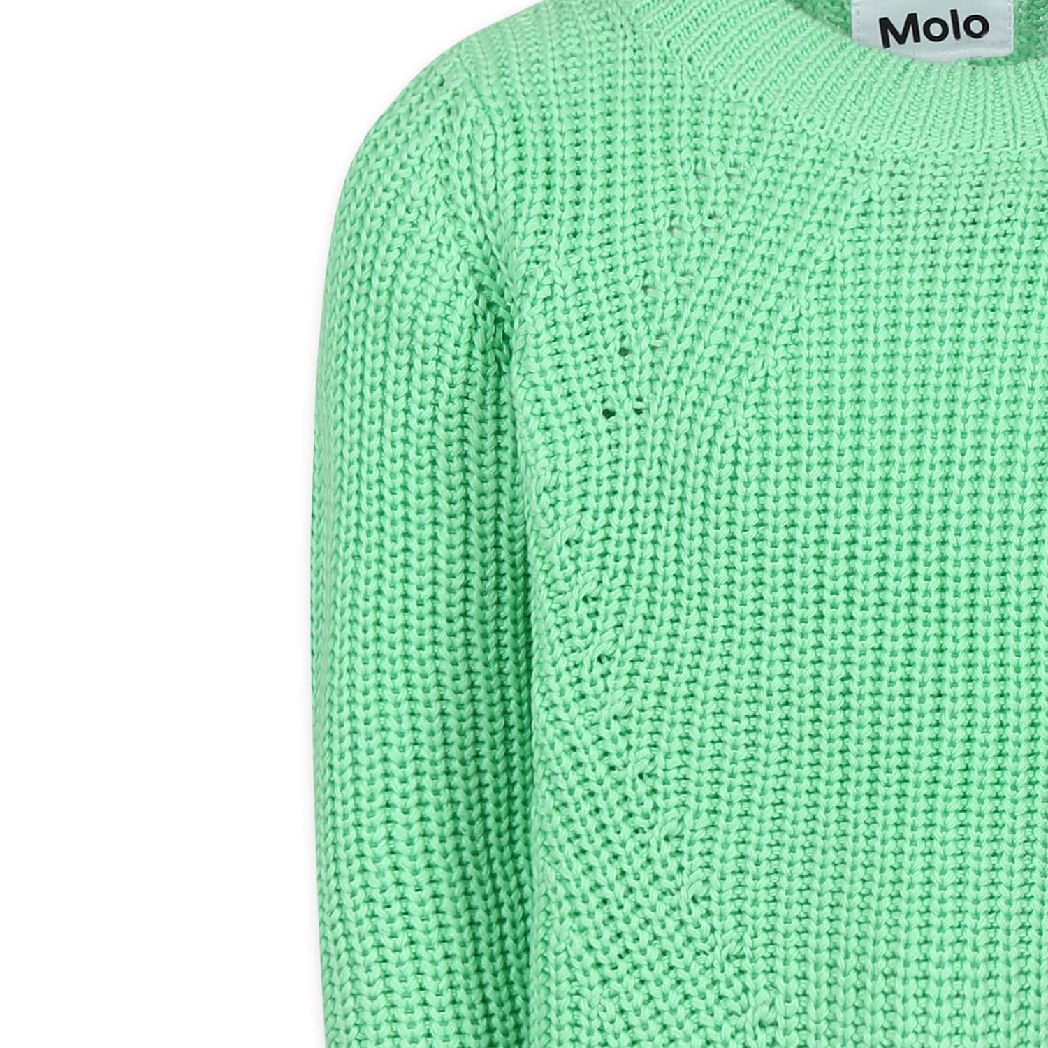 Molo Green Sweater Pour Fille Avec Logo In Green