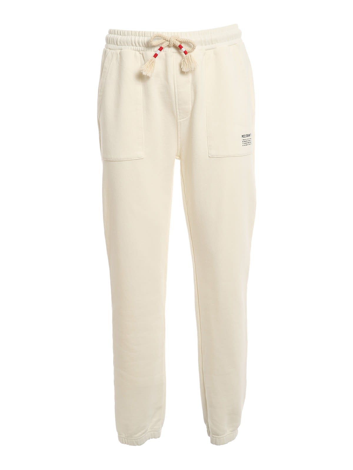 MC2 Saint Barth Pantalone Della Tuta In Cotone Bianco Bolt00681b