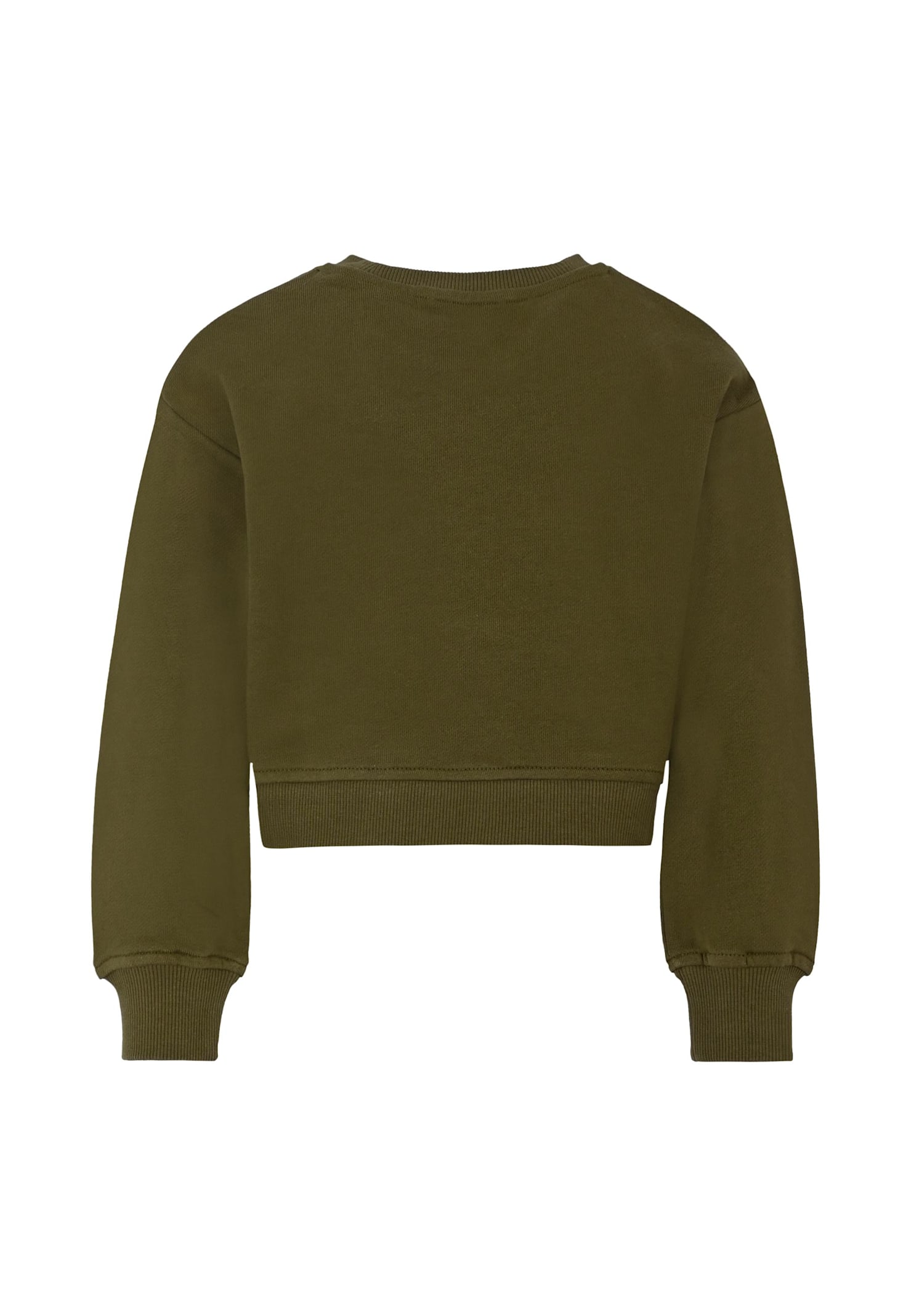 Marc Jacobs Green Cropped Sweatshirt For Girl With Logo In Green