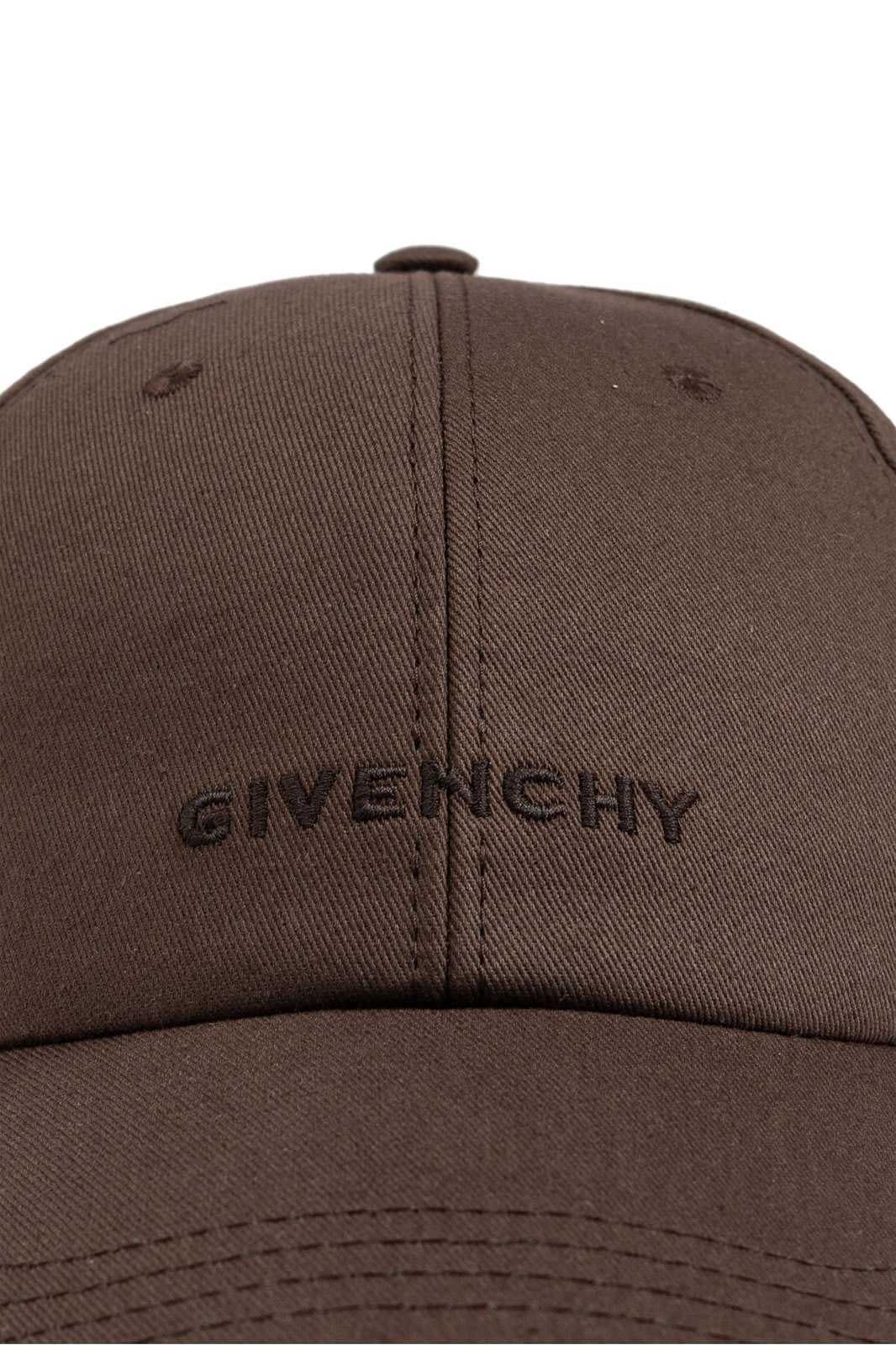 Shop Givenchy Logo Embroidered Baseball Cap In Marrone