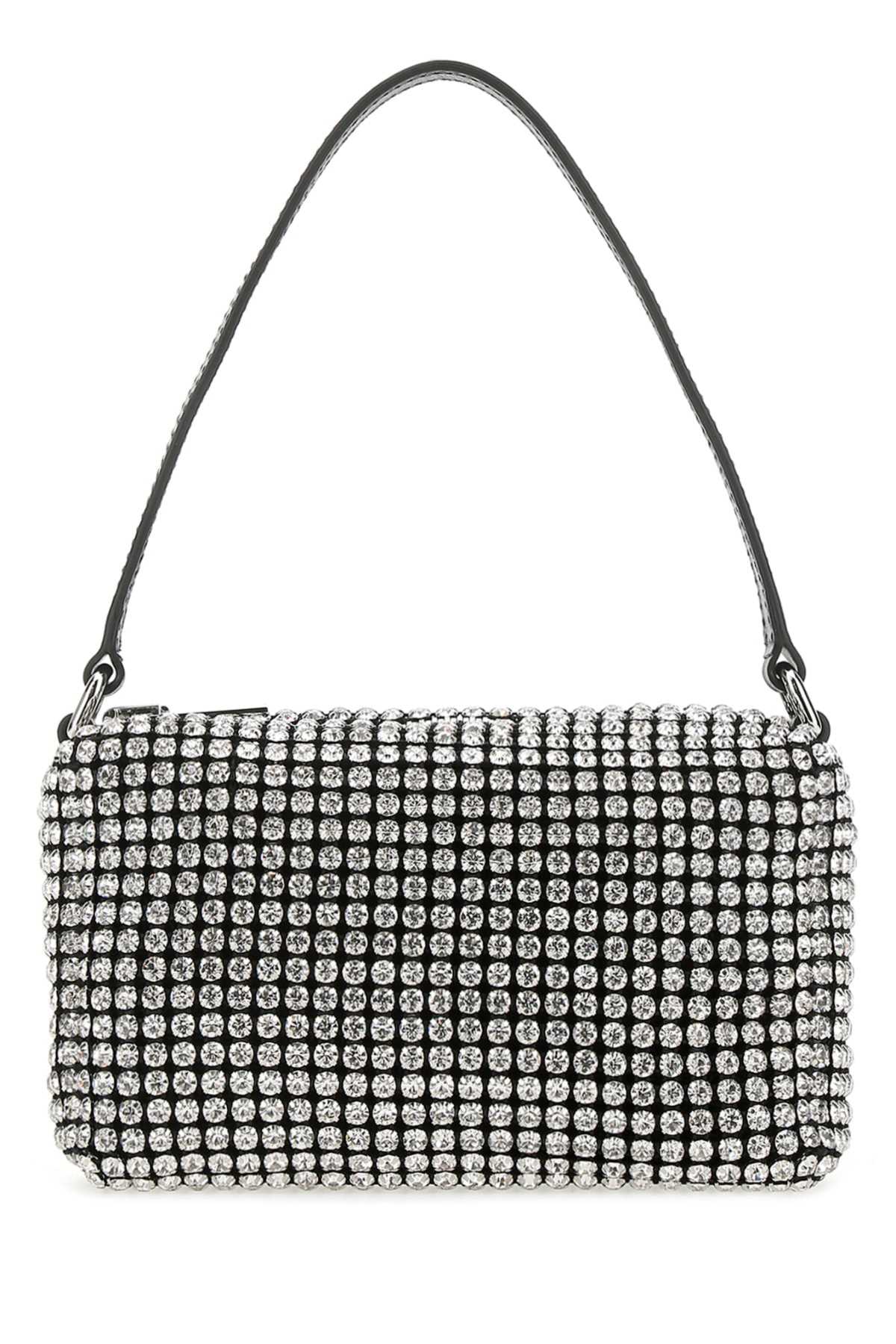 Shop Alexander Wang Embellished Fabric Medium Heiress Handbag In 100