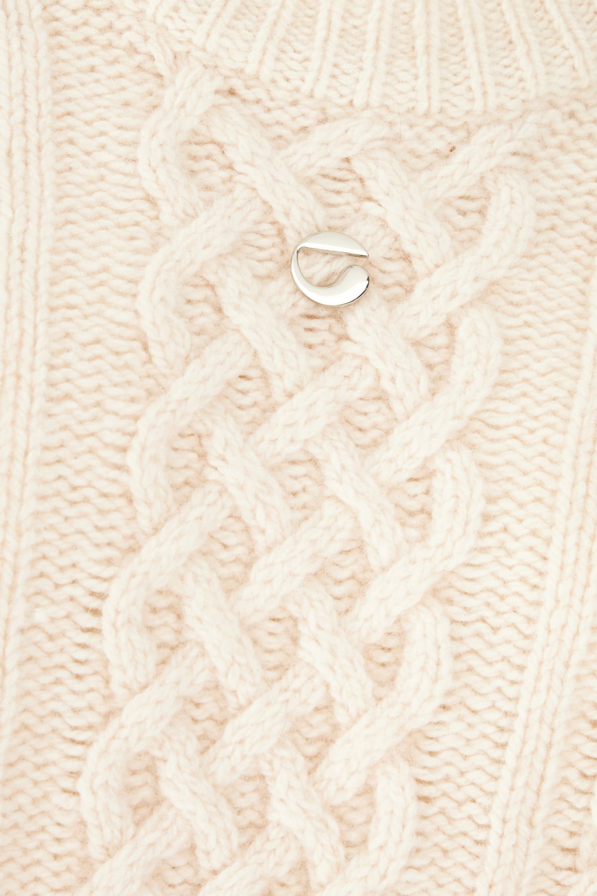 Coperni Ivory Wool Blend Sweater In Beige