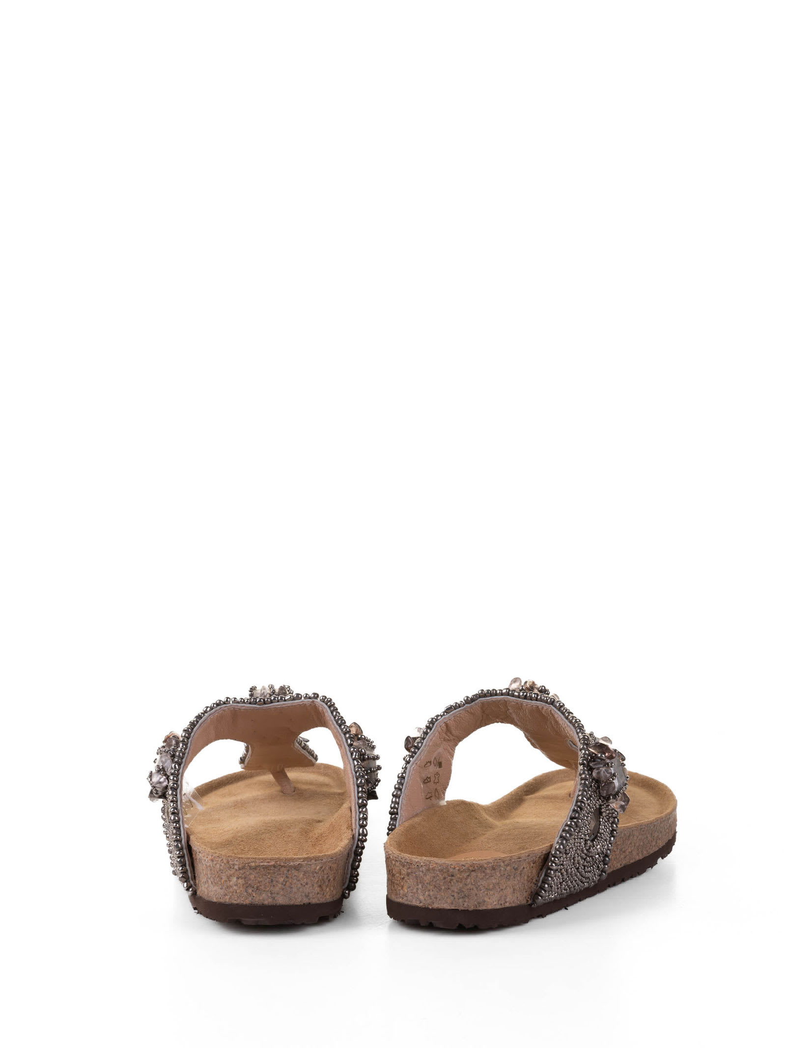 Shop Maliparmi Flip-flop Sandal With Bijoux Embroidery In Argento