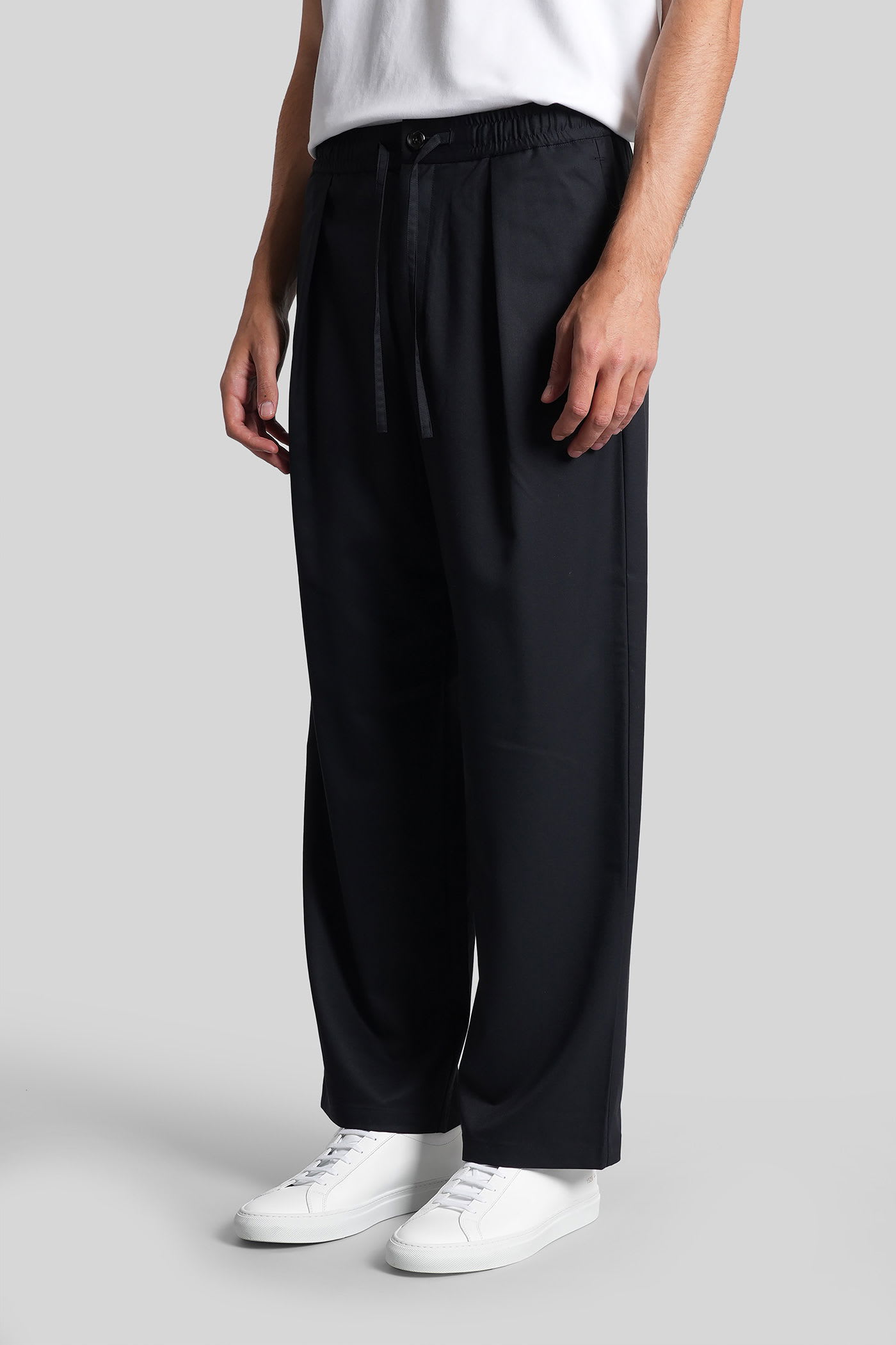 Attachment Pants In Blue Polyester In Blue